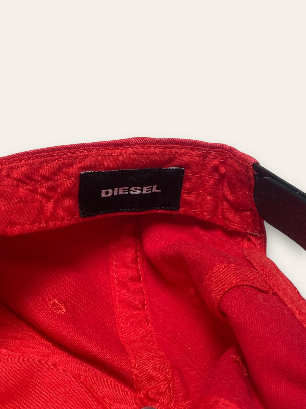 Diesel Vintage DIESEL Big Logo Red Snap Back Cap Y2K Size ONE SIZE - 5 Thumbnail