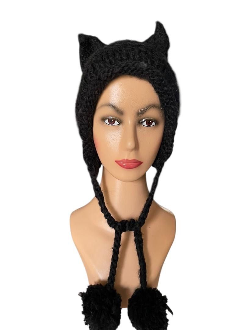 Handmade × Japanese Brand Japanese Brand Bunny Horn Knit Beanie Hat Size ONE SIZE - 2 Thumbnail