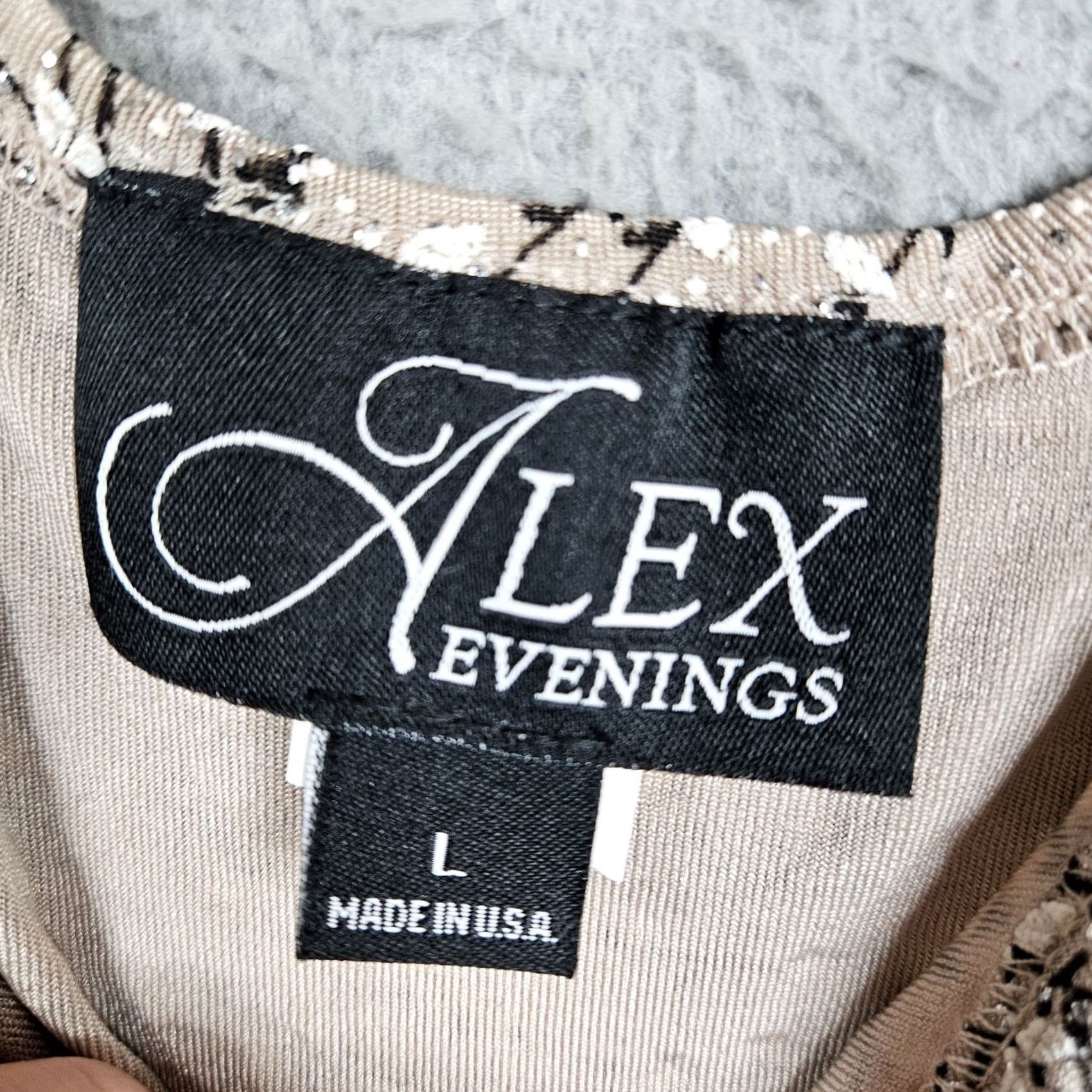 Alex Evenings ALEX Womens Tank Top Sleeveless Multicolor Polyester Spandex L Regular USA Shirt Vest Tee Slim Casual Size L / US 10 / IT 46 - 5 Thumbnail