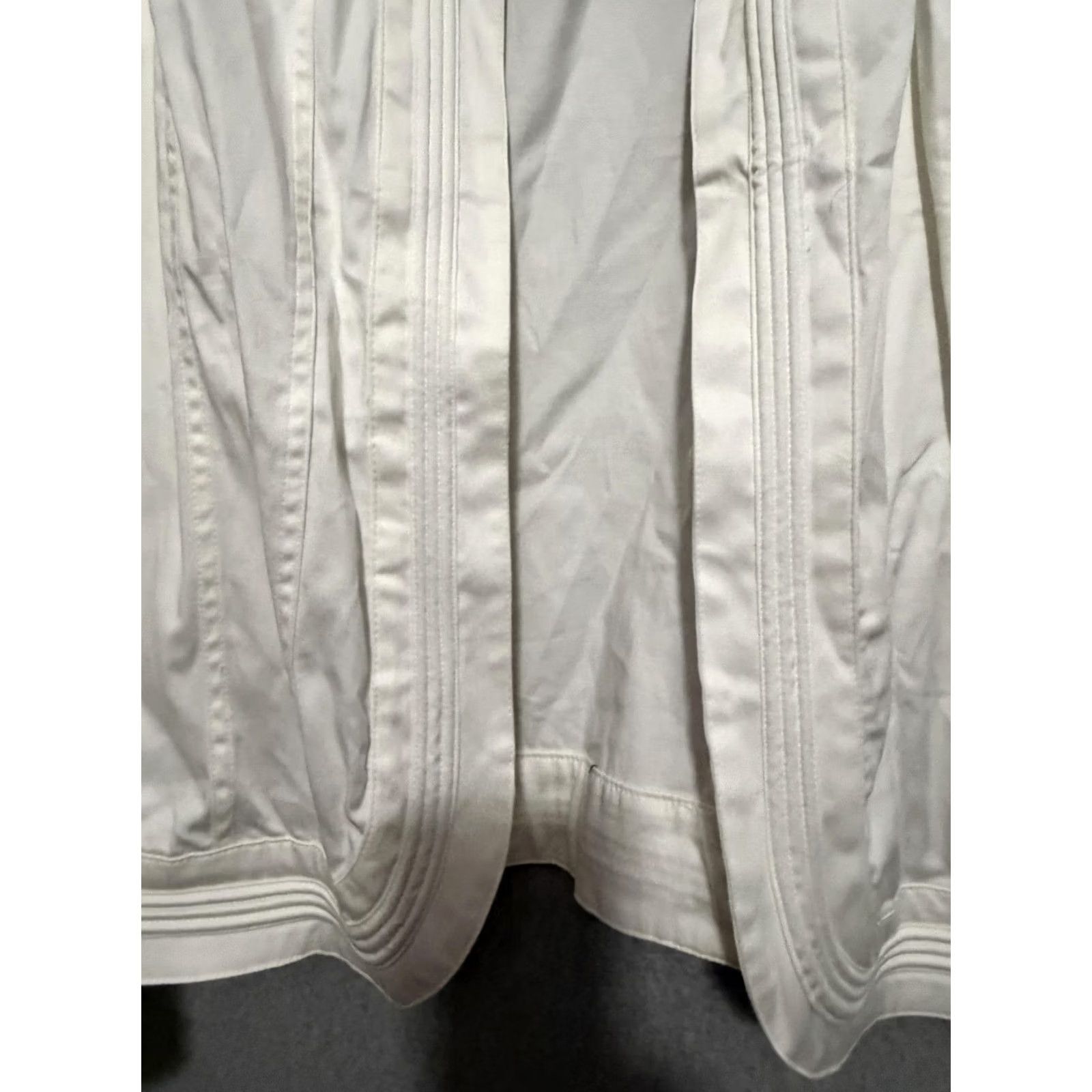 Coldwater Creek Coldwater Creek Womens Plus Size Jacket White Cotton Twill Open Front Piping Detail Size XL / US 12-14 / IT 48-50 - 7 Thumbnail