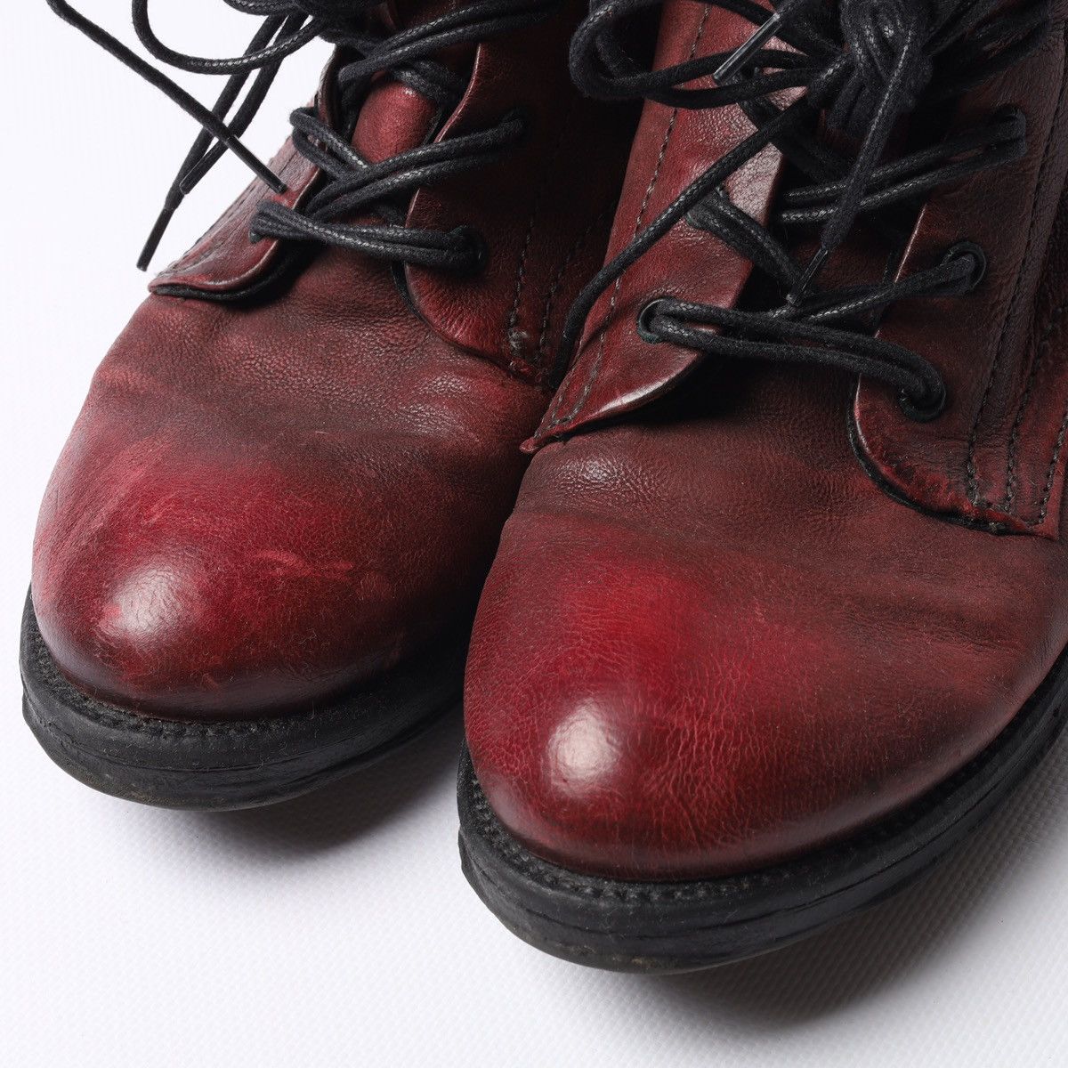 A.S.98 A.S.98 Leather Ankle Boots Western Zip Avantgarde Red Shoes Size US 8 / IT 38 - 7 Thumbnail