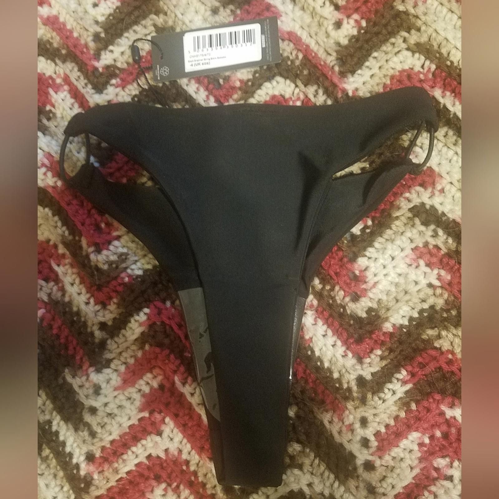 Designer NWT PrettyLittleThing Brazilian String Bikini Bottoms Size 0 Size ONE SIZE - 2 Thumbnail