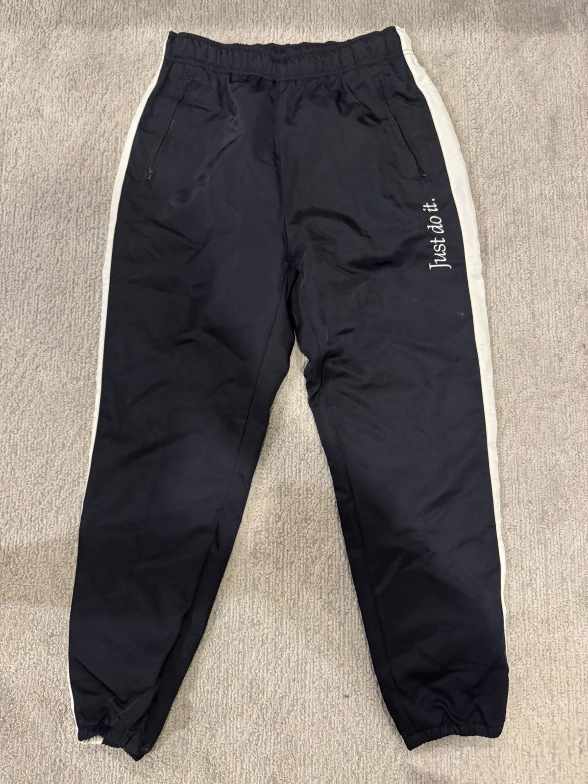 Nike 90’s NIKE JUST DO IT SWOOSH LOGO TRACK PANTS Y2K Size US 30 / EU 46 - 1 Thumbnail