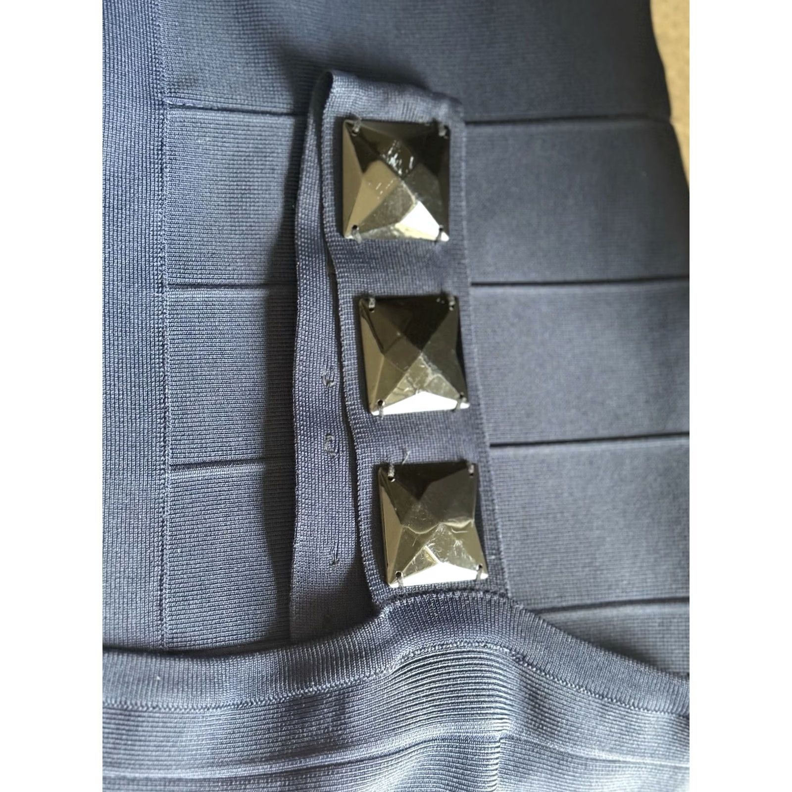 Alice + Olivia Alice + Olivia Dress Sleeveless Body Con Navy Straps Square Neck Party Cocktail Womens M Size M / US 6-8 / IT 42-44 - 7 Thumbnail