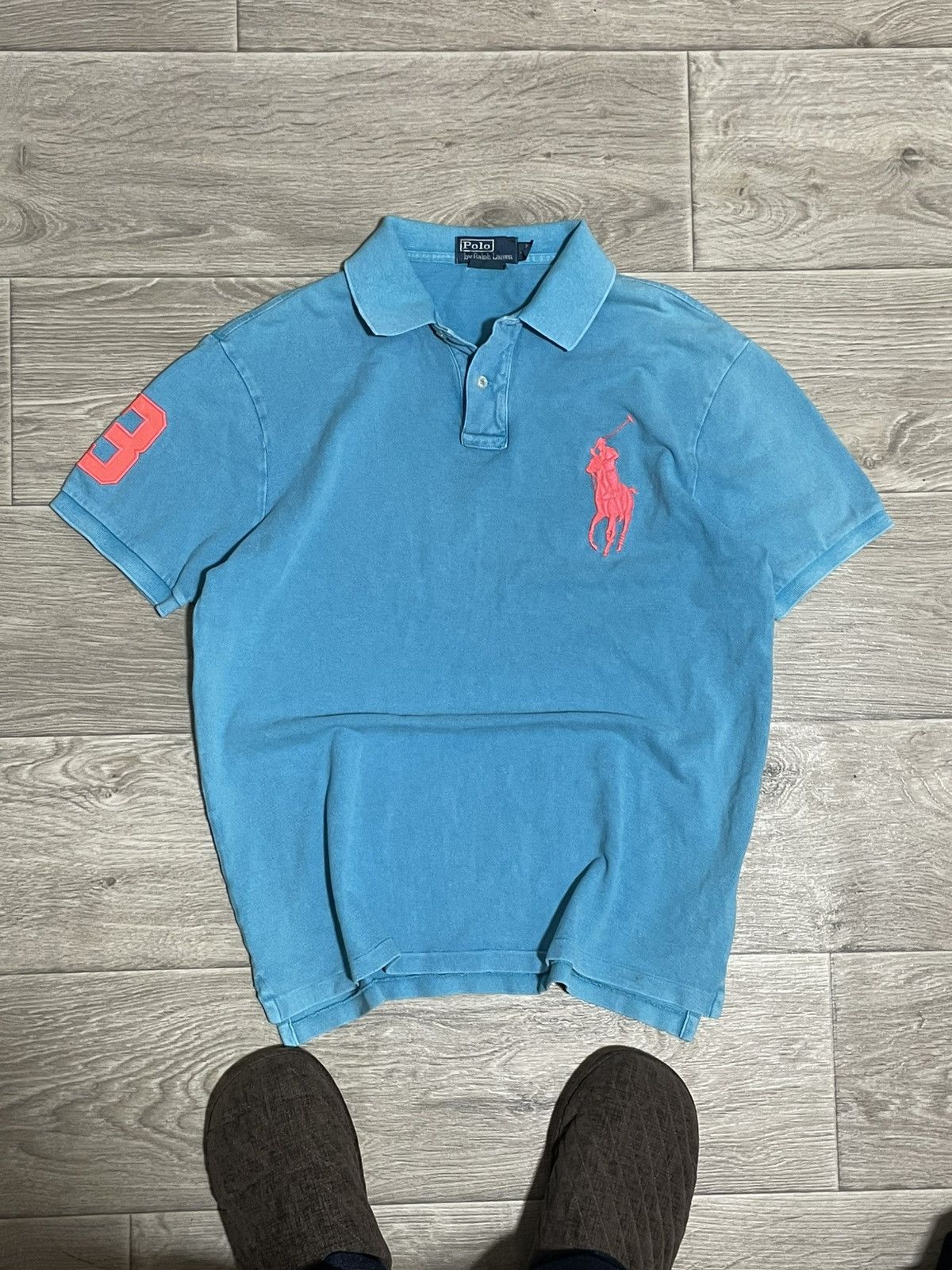 Polo Ralph Lauren × Ralph Lauren × Vintage Vintage Polo T-Shirt Polo Ralph Lauren Big Pony blue #3 PRL Size US L / EU 52-54 / 3 - 1 Thumbnail