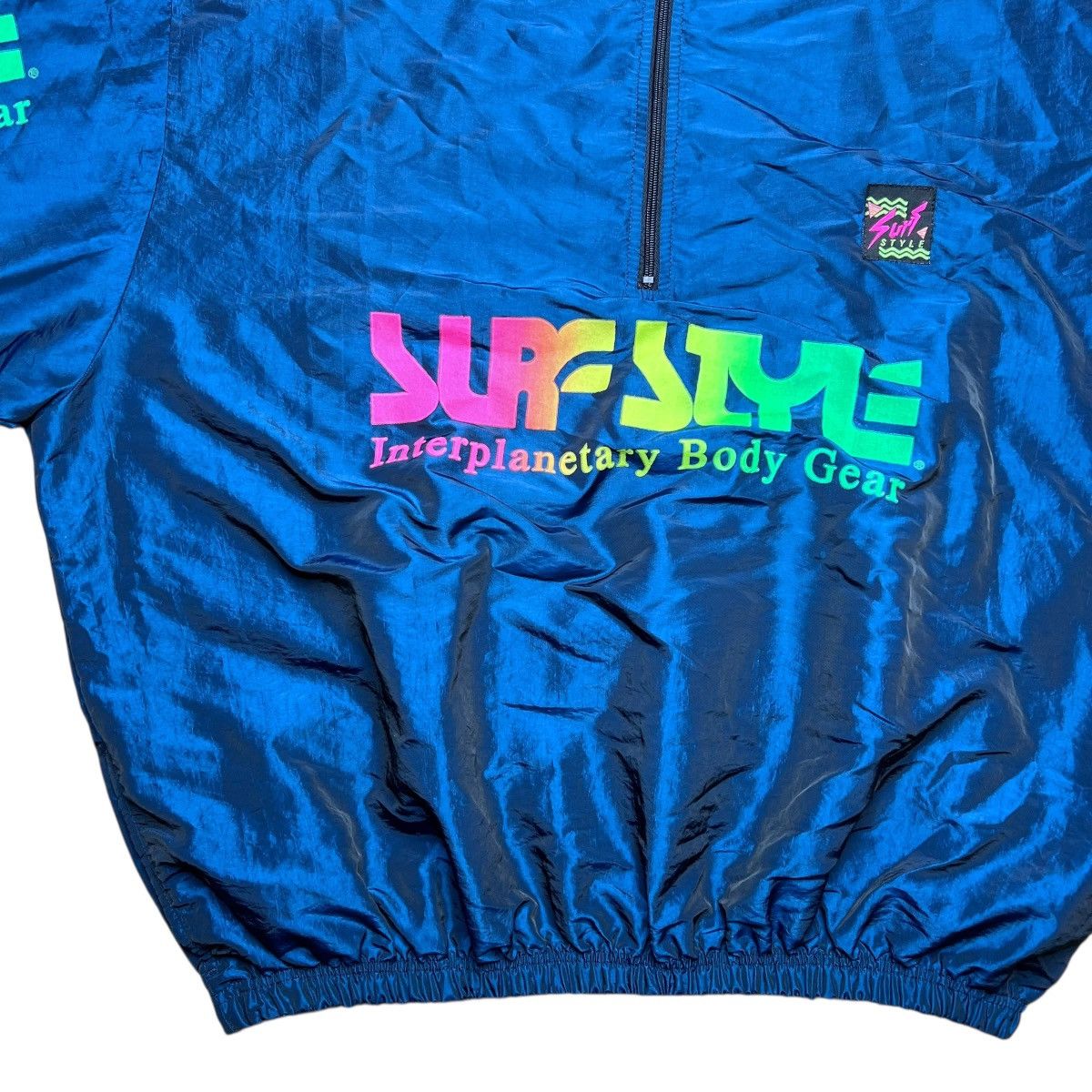 Vintage Vintage 1980s Surf Style Body Gear Navy Windbreaker Jacket Size US XL / EU 56 / 4 - 6 Thumbnail