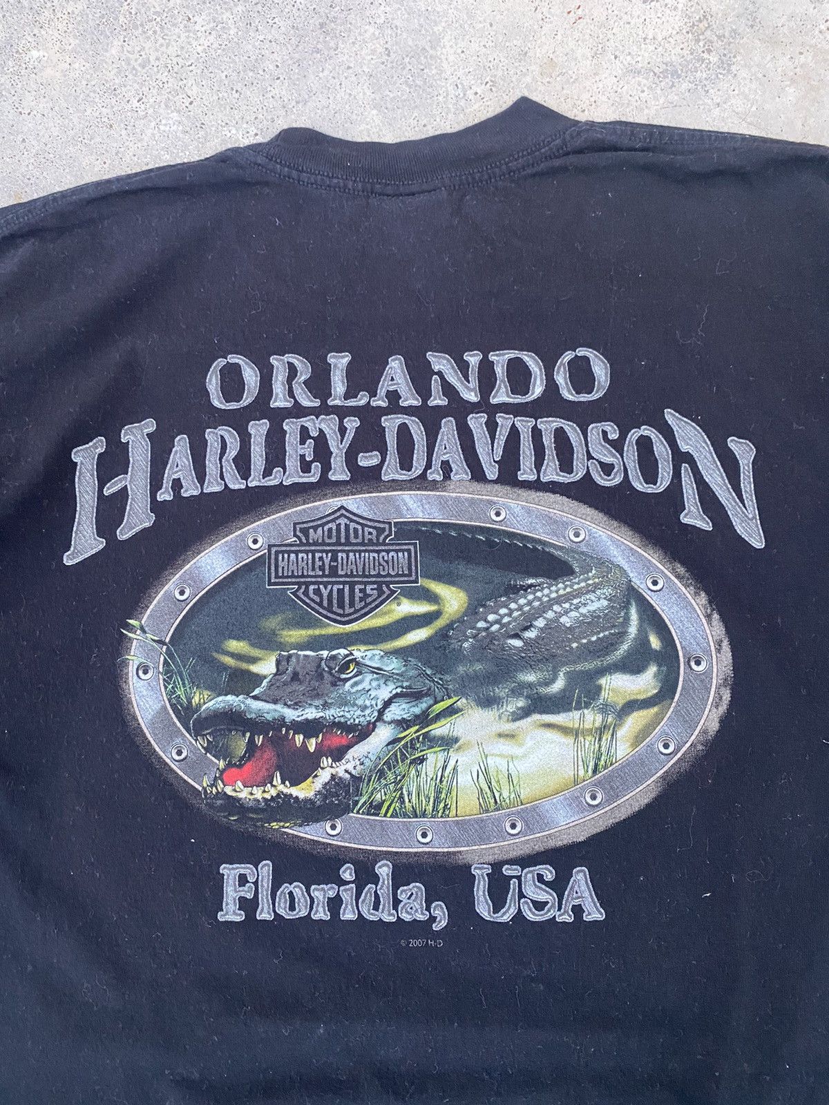 Harley Davidson 2000s Harley Davidson Orlando Crocodile Tees Size US L / EU 52-54 / 3 - 2 Thumbnail