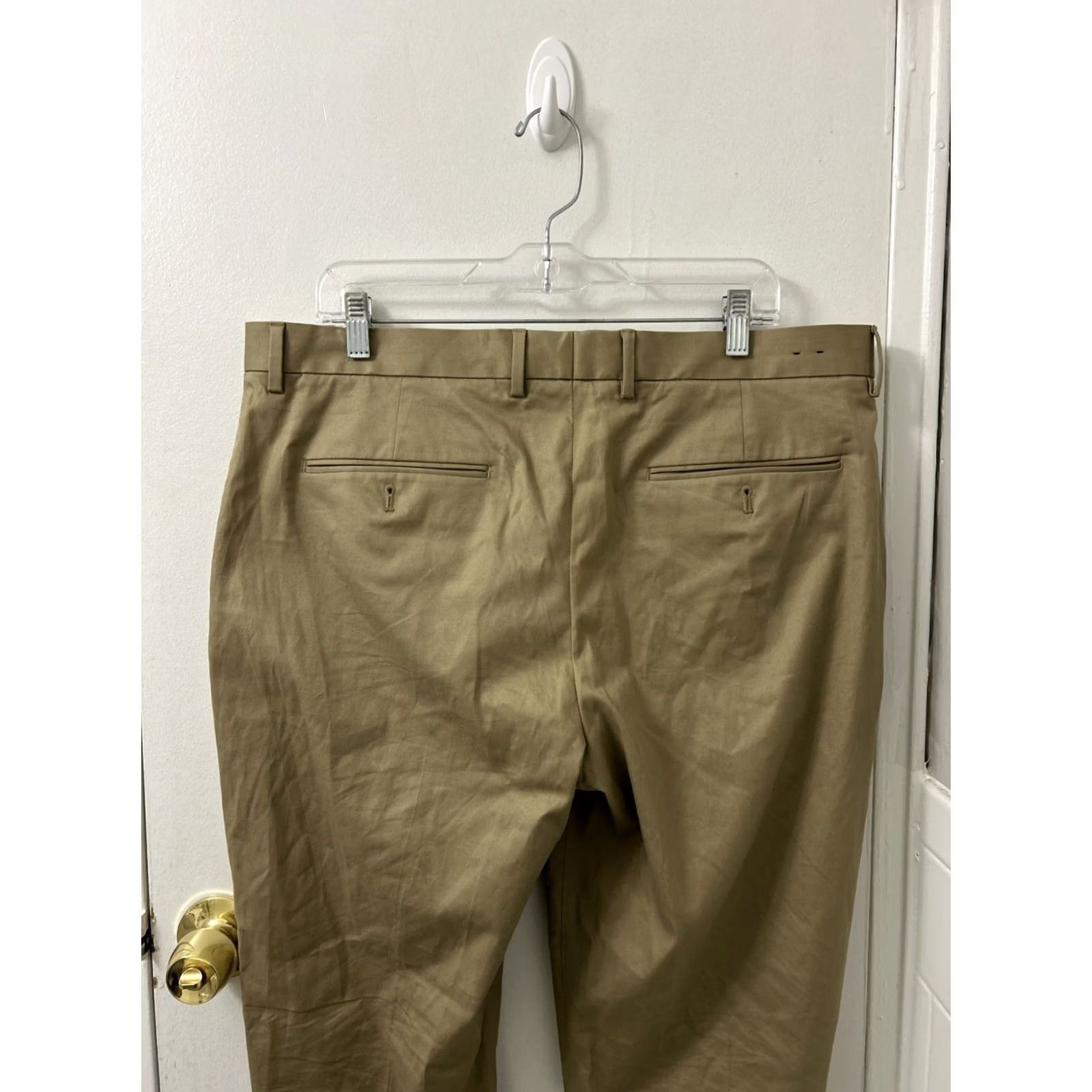 J.Crew J.CREW Bowery Pants Mens 36x32 Khaki Slim Straight Pockets Zip Button Dress Workwear Casual Pant Size US 36 / EU 52 - 7 Thumbnail