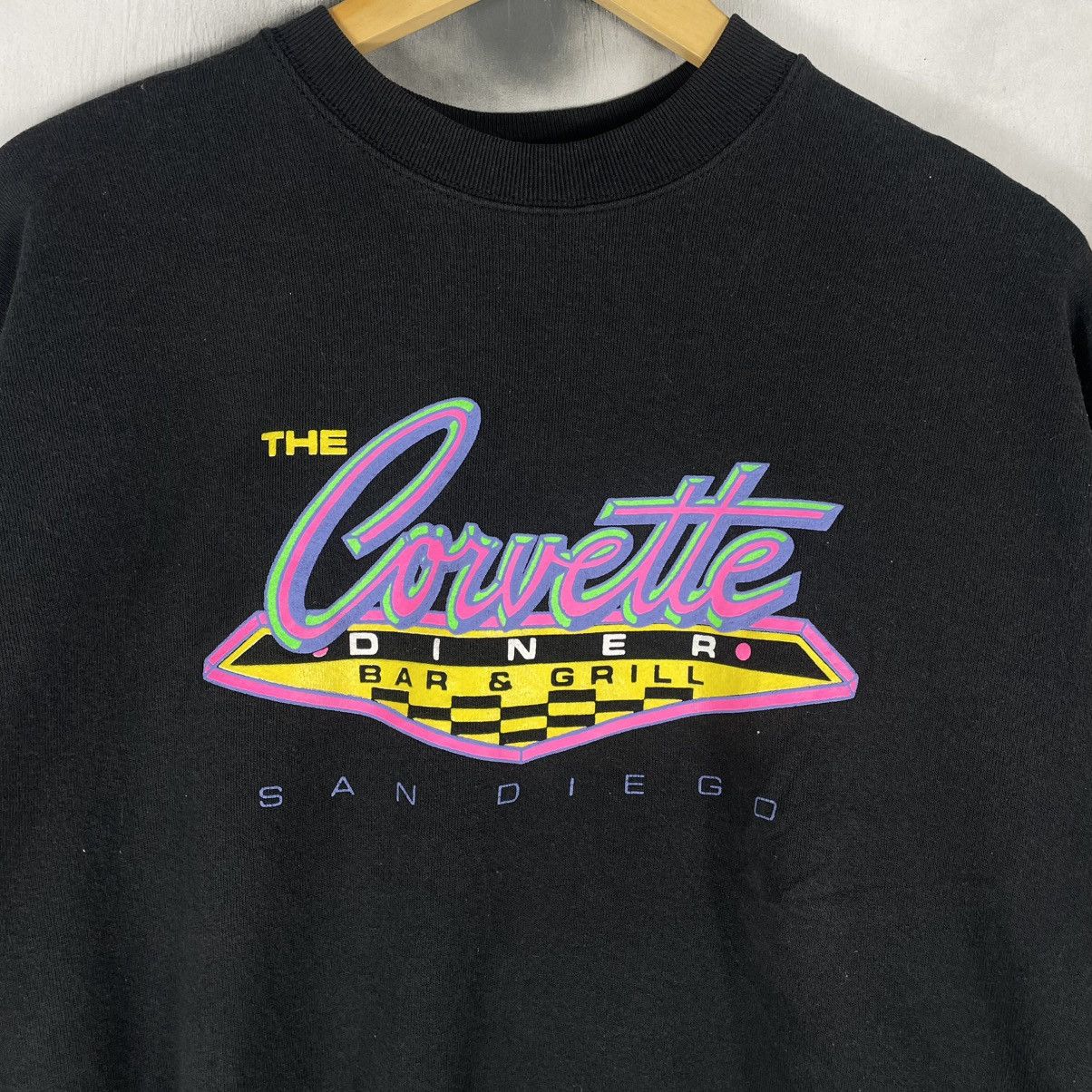 Fruit Of The Loom The Corvette Diner Bar & Grill Vintage Sweatshirt Size US XL / EU 56 / 4 - 2 Thumbnail