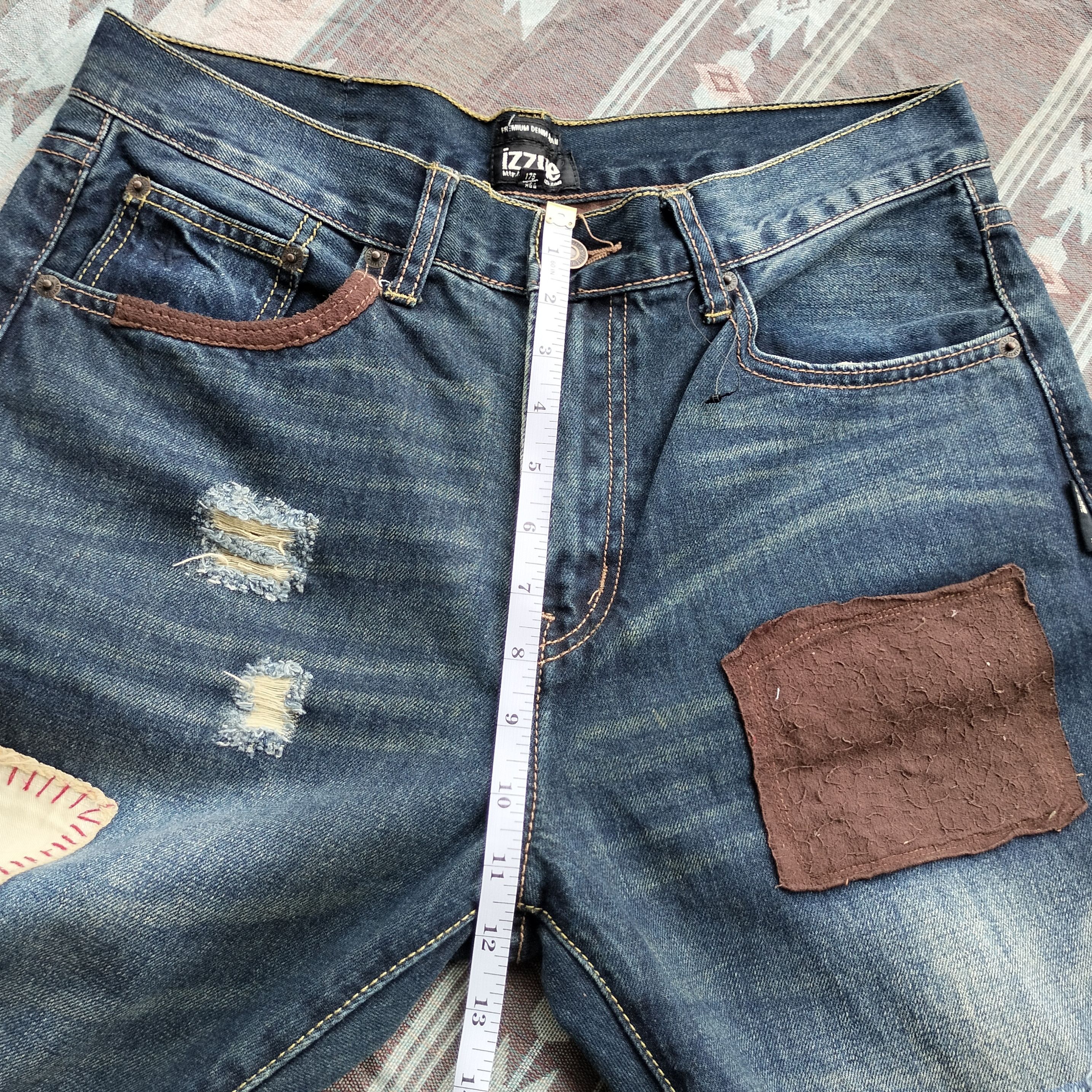 izzue Izzue patchwork premium denim japan Size US 33 - 19 Thumbnail