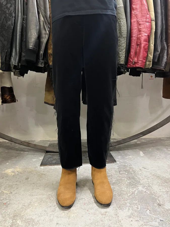 Maison Margiela × Vintage Maison Margiela MM6 Velvet Distressed Lines Pants Size 26" / US 2 / IT 38 - 4 Thumbnail