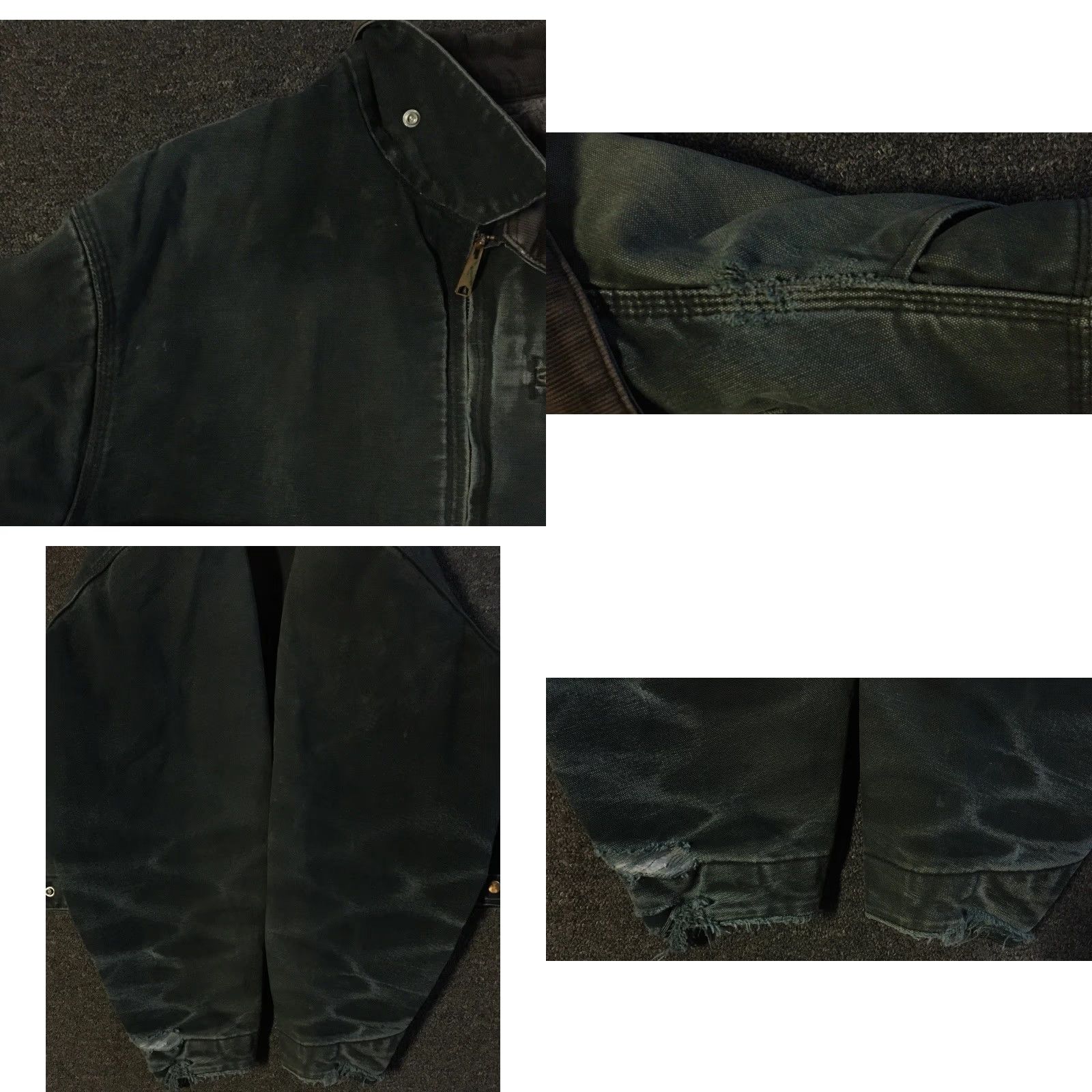 Carhartt VINTAGE Carhartt Jacket Detroit J01 Boxy Distressed 56 90s Grunge Trucker Motorcycle Biker Black Canvas Men Größe? (Note: must avoid adding new info) Size US XL / EU 56 / 4 - 8 Thumbnail