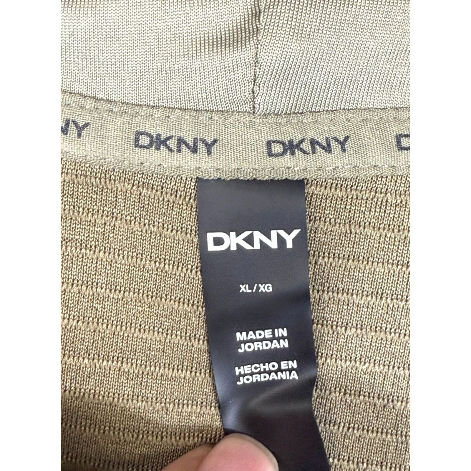 DKNY DKNY Full Zip Hoodie Sweatshirt Womens XL Green Ribbed Drawstring Stretch NWT Size XL / US 12-14 / IT 48-50 - 6 Thumbnail