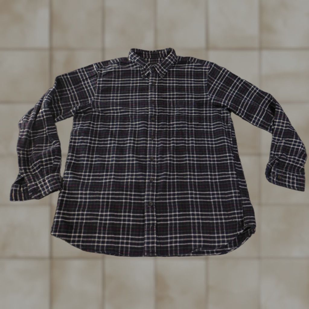 Eddie Bauer VINTAGE Eddie Bauer flannel shirt Mens XL Blue Tall Ourdoors Button Up Casual Retro 90s Mens Size US XL / EU 56 / 4 - 1 Thumbnail