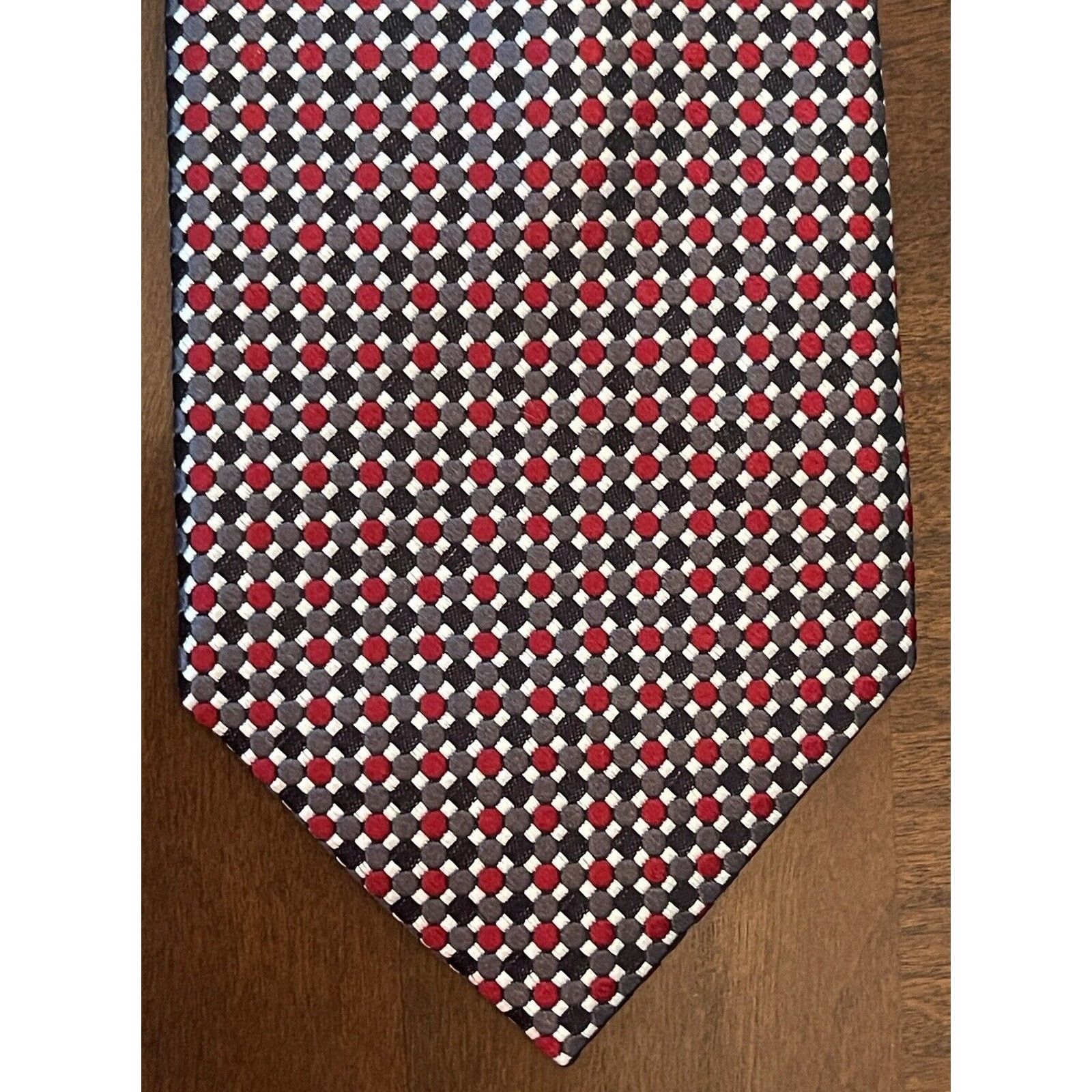 Pronto Uomo Pronto Uomo Couture Red Gray Hand Made Silk Made In China Size ONE SIZE - 1 Thumbnail
