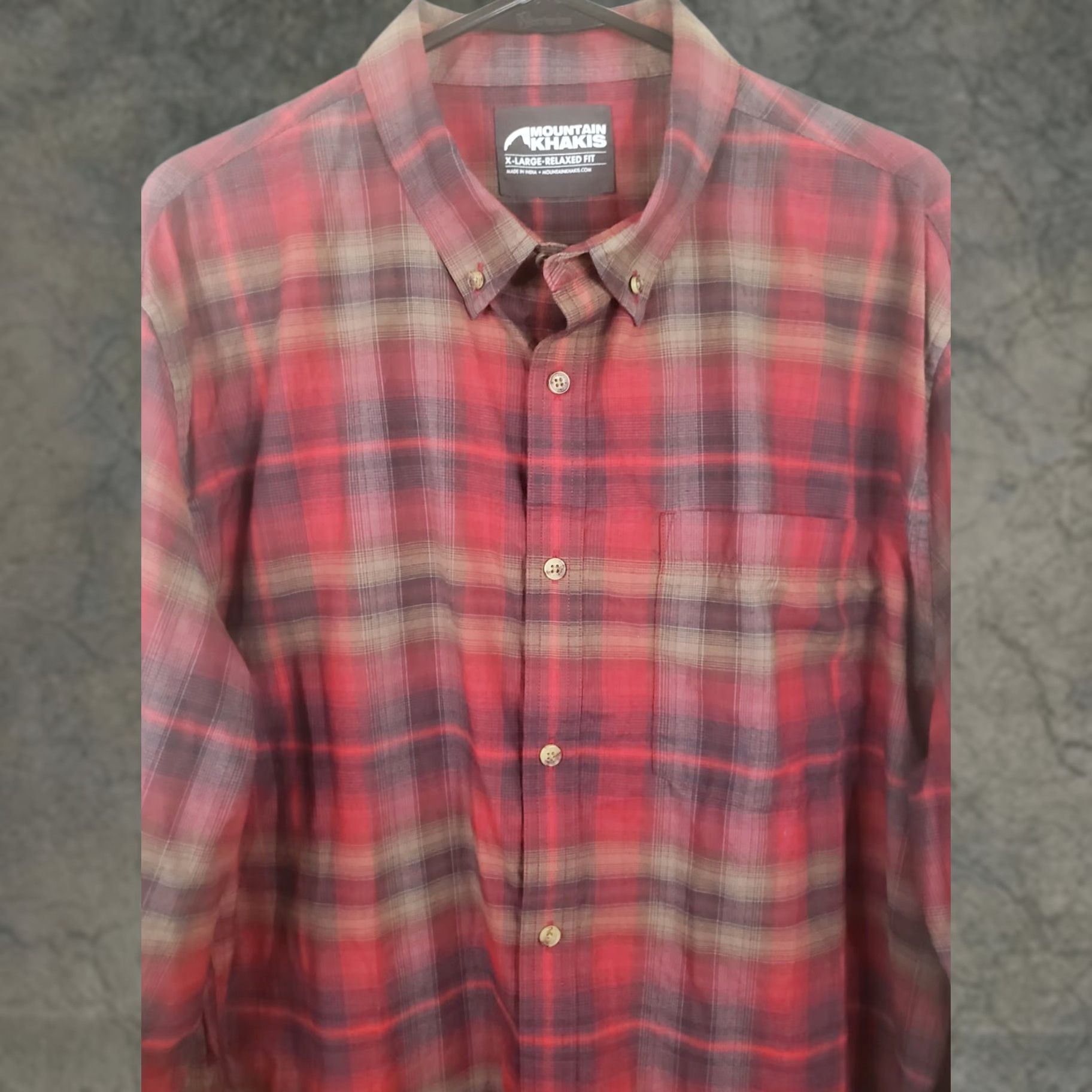 Mountain Khakis Mountain Khakis Shirt Men's XL Red Plaid Long Sleeve Button Up Flannel Relaxed F Size US XL / EU 56 / 4 - 1 Thumbnail