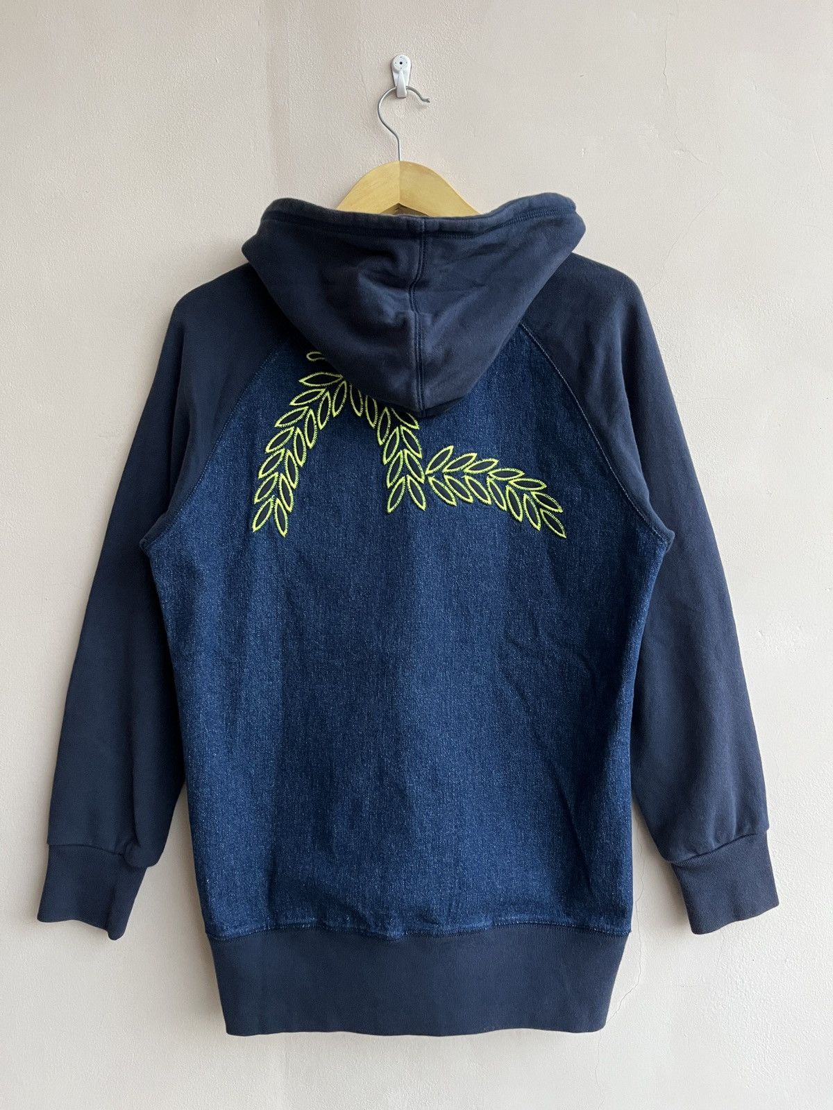 Evisu × Japanese Brand RARE EVISU SEAGULL STRETCH DENIM FLEECE ZIP HOOD JACKET Size US S / EU 44-46 / 1 - 2 Thumbnail