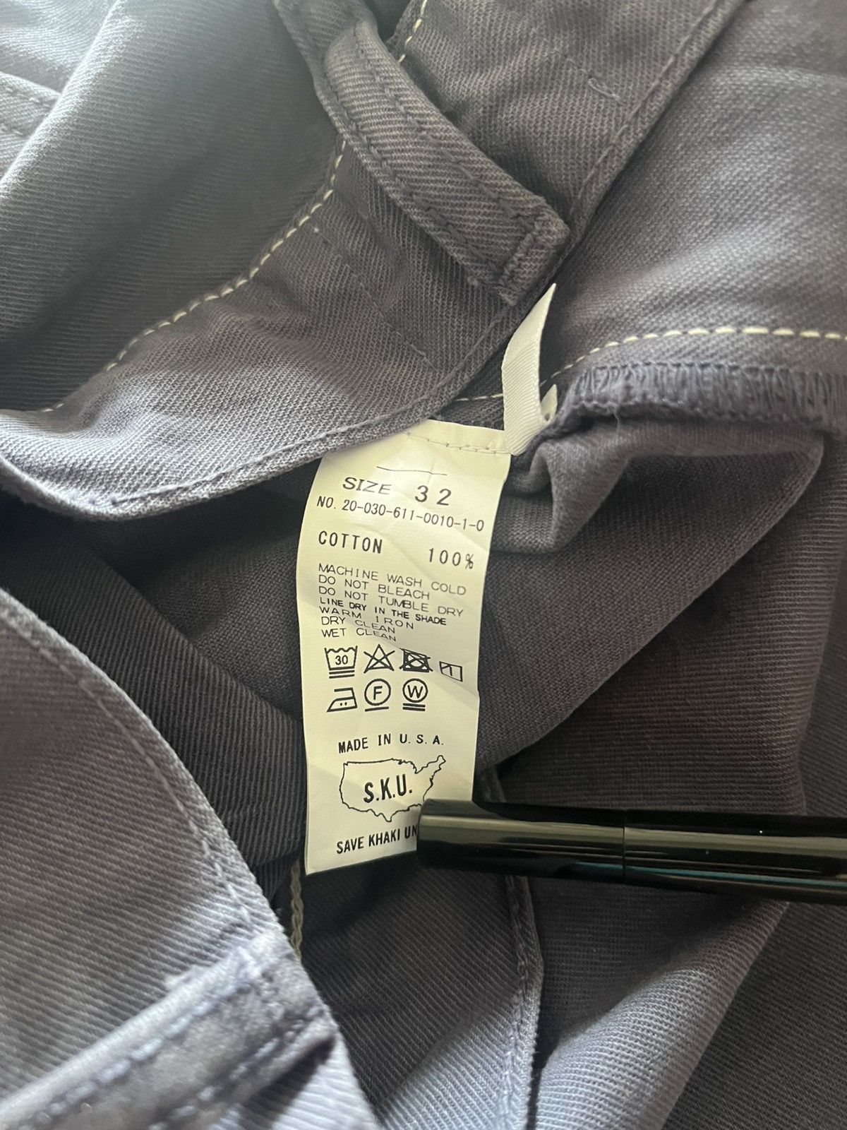 Save Khaki United Save khaki united Blue Faded Japanese Workwear Pants Size US 32 / EU 48 - 8 Thumbnail