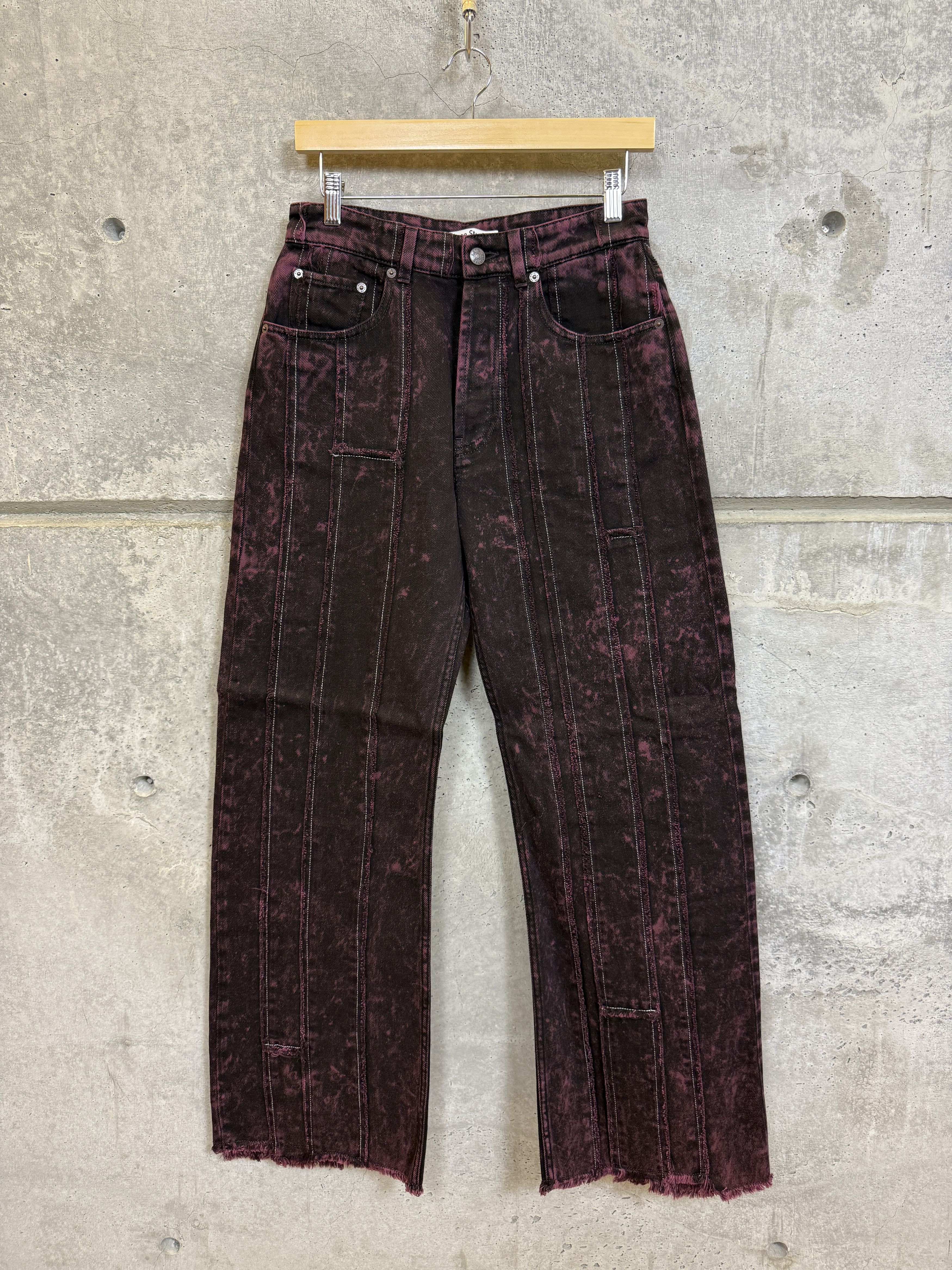 Acne Studios $950 Acne Studios Loose Fit Distressed Striped Jeans Size 27" / US 4 / IT 40 - 5 Thumbnail