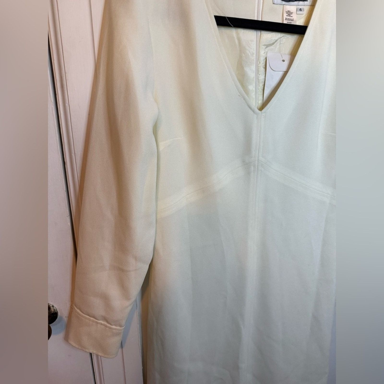 Other NWT City Spirit Vintage Off White Long Sleeve Mini Dress Size S / US 4 / IT 40 - 4 Thumbnail