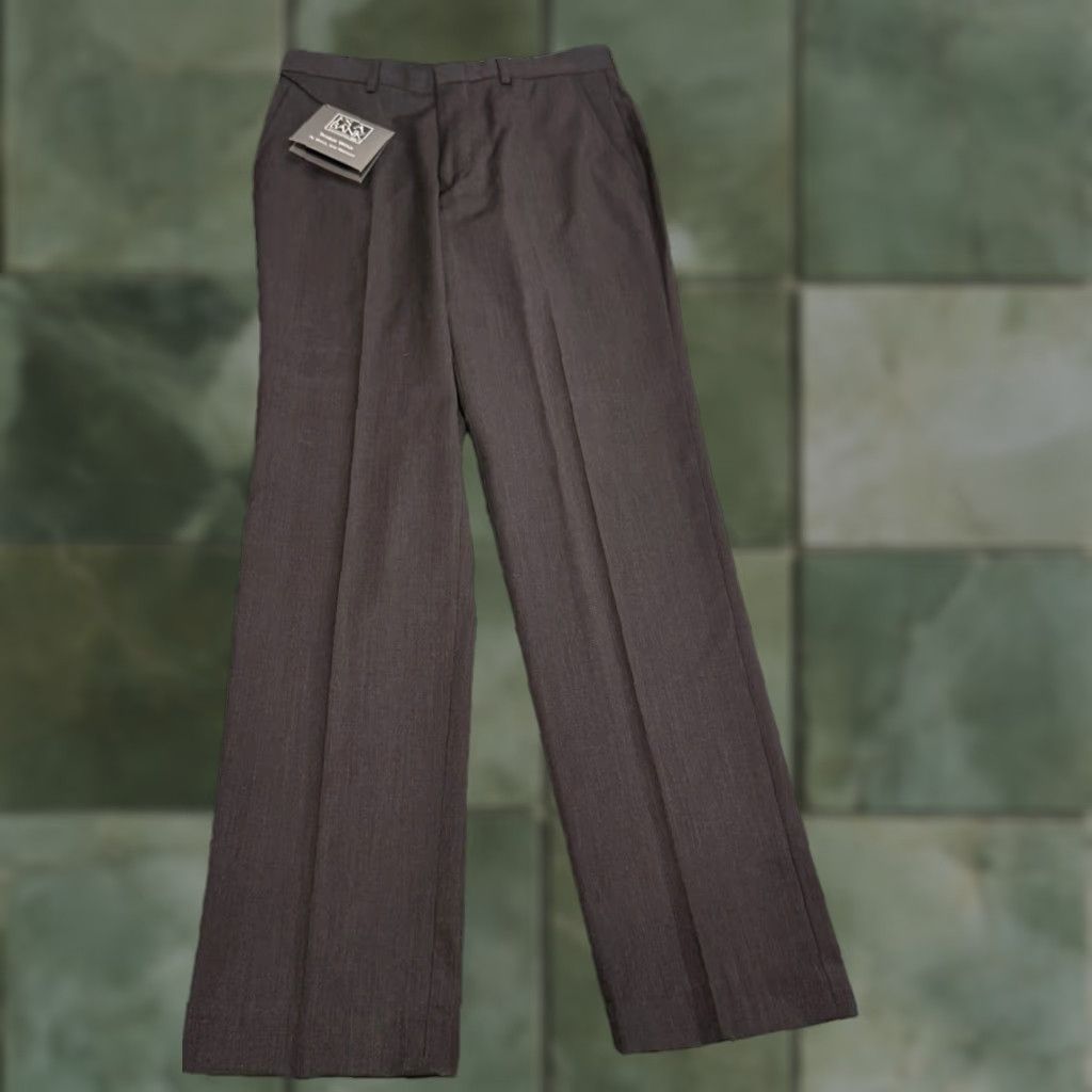 Jos. A. Bank Jos. A. Bank Traveler Pants Dress Pants Slim Fit 30x31.5 Wool Charcoal Gray Flat Front Moisture Wicking Climate Control Mens Size US 30 / EU 46 - 1 Thumbnail