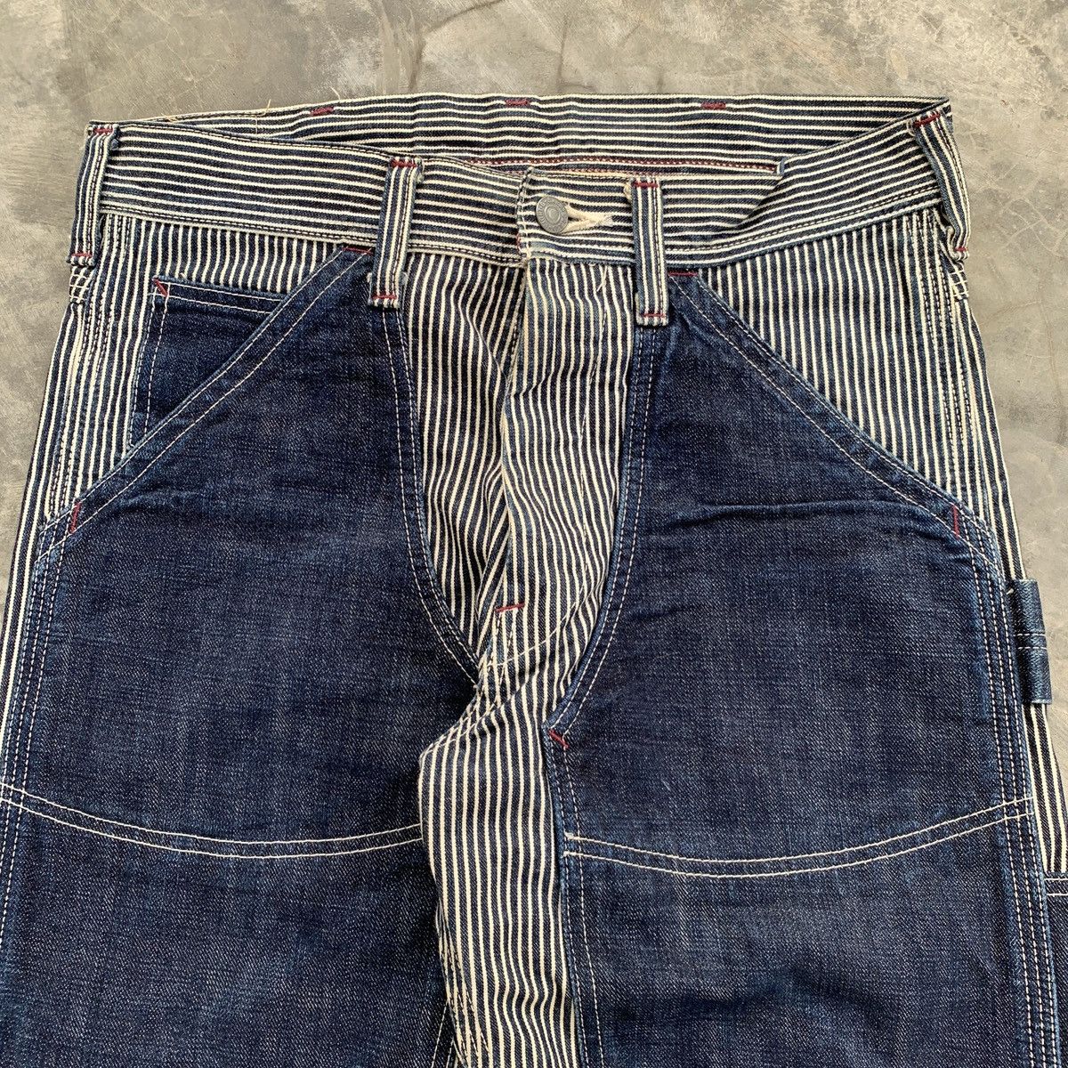 EIGHT-G Vintage Eight-G Hickory Carpenter Double Knee Pants Size US 31 - 4 Thumbnail
