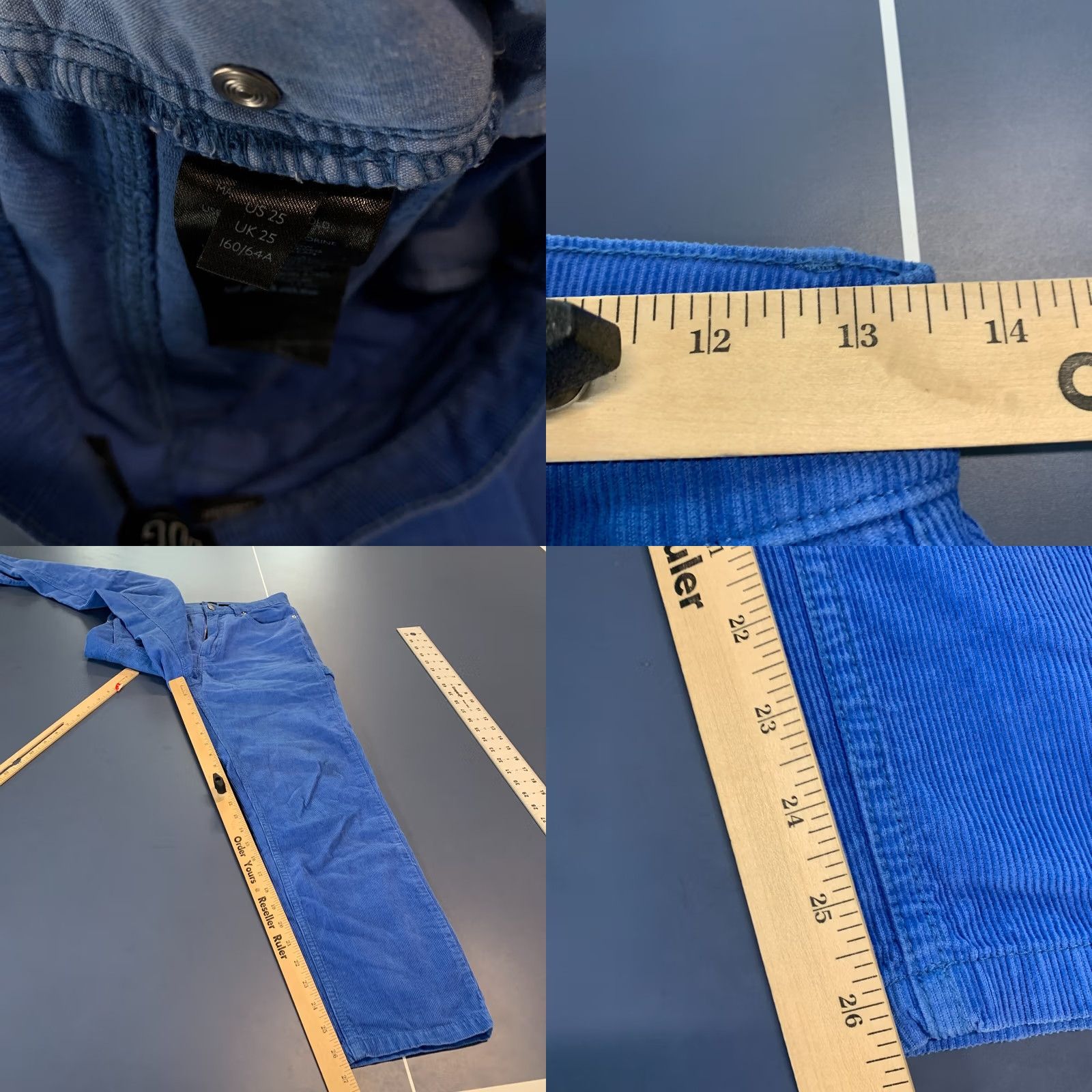 Bdg BDG Corduroy Slim Straight Pants Blue Women's 25 26x26.5 Size 42" / US 20 - 9 Thumbnail