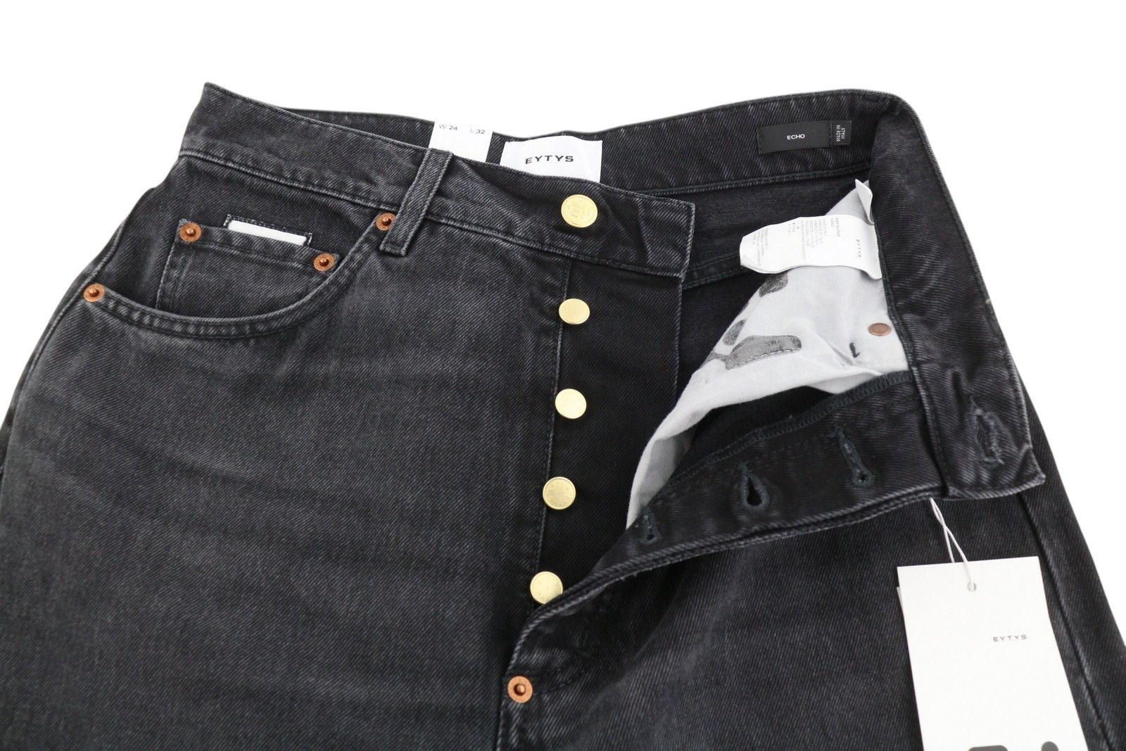 Eytys ECHO SULPHUR ULTRA BAGGY W24/L32 Black Faded RRP370 89318 Size 24" / US 00 / IT 34 - 5 Thumbnail