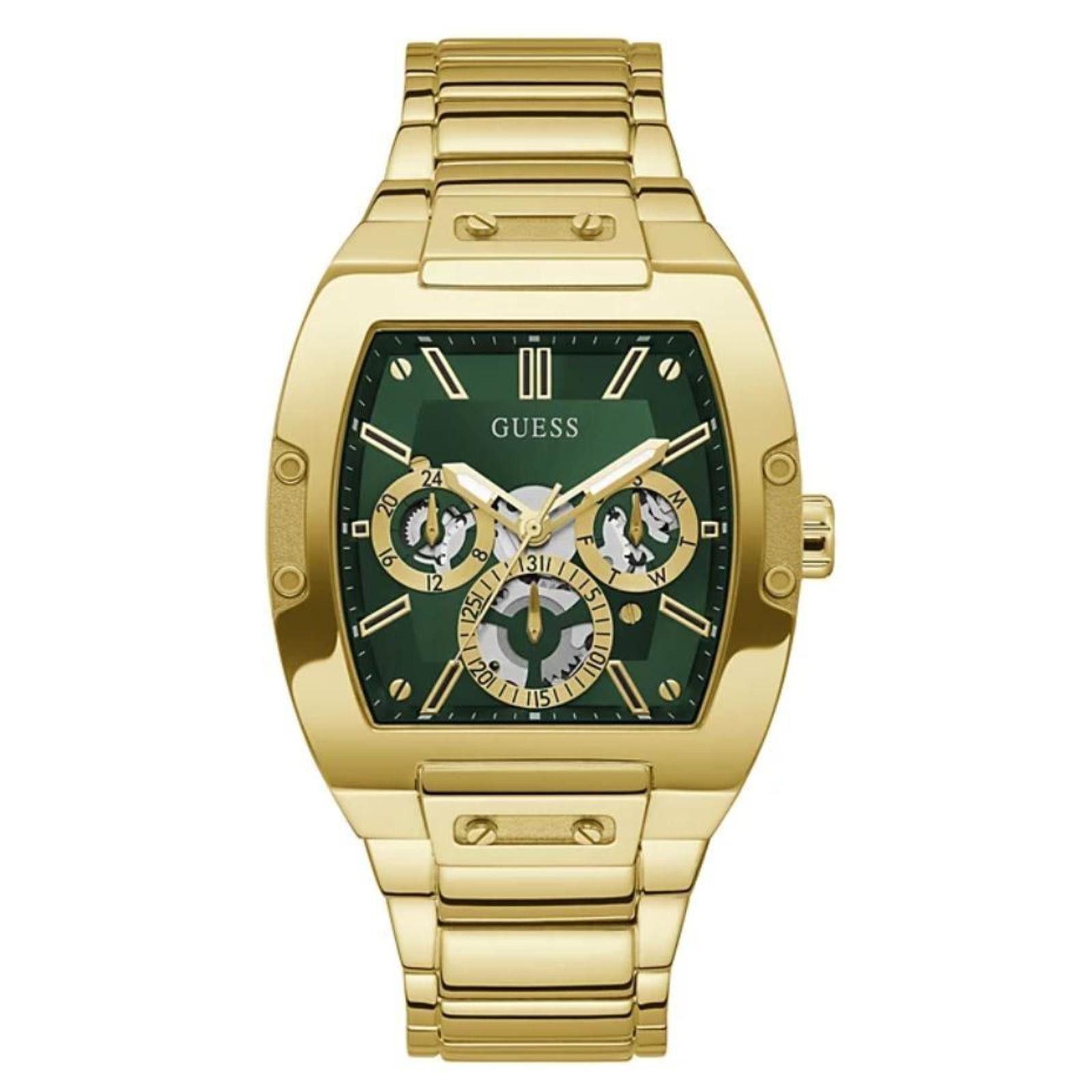 Guess GUESS Men's Phoenix 43mm Gold Tone Black Dial Quartz Watch Size ONE SIZE - 1 Thumbnail