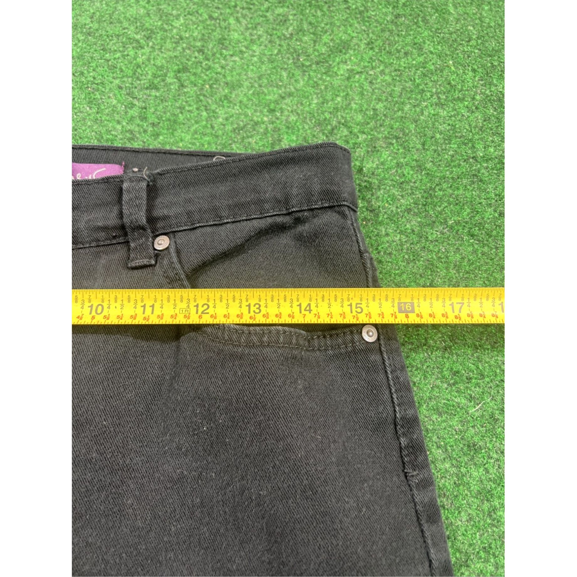 Gloria Vanderbilt Gloria Vanderbilt Womens Pants 10P Petite Black Amanda Dark Wash Hi Rise 29x27 Size 32" / US 10 / IT 46 - 7 Thumbnail
