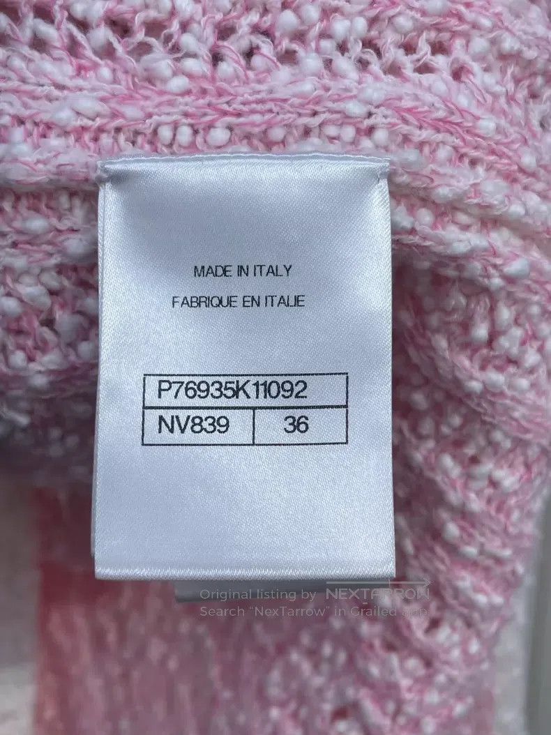 Chanel Chanel 24P pink and white diamond checkered hollow knitwea Size XS / US 0-2 / IT 36-38 - 4 Thumbnail