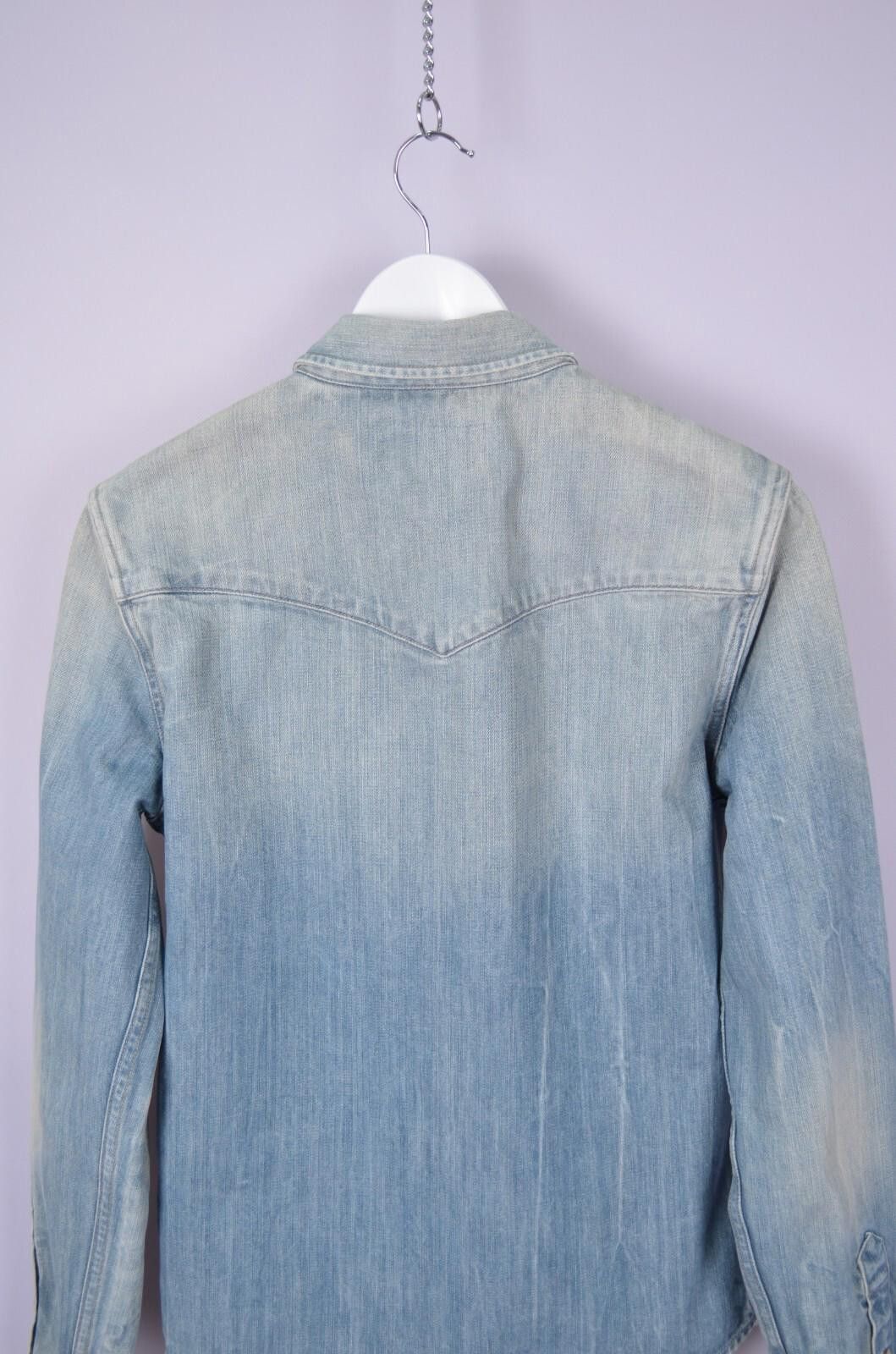 Allsaints All Saints Lou Denim Mens Shirt Long Sleeve Size S Designer Size US S / EU 44-46 / 1 - 10 Thumbnail