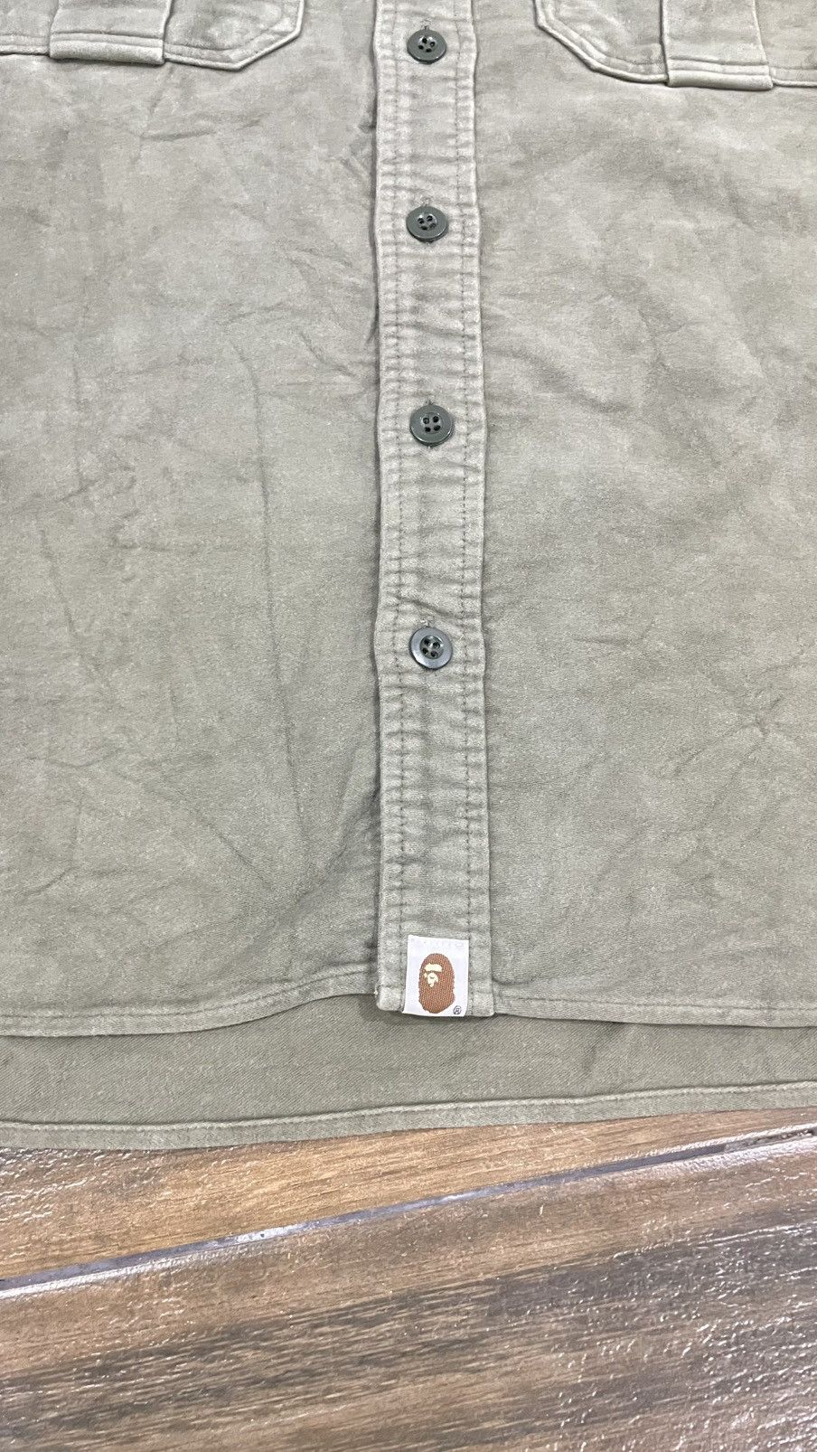 Bape A Bathing Ape double pocket sunfaded worker shirt style Size US M / EU 48-50 / 2 - 4 Thumbnail
