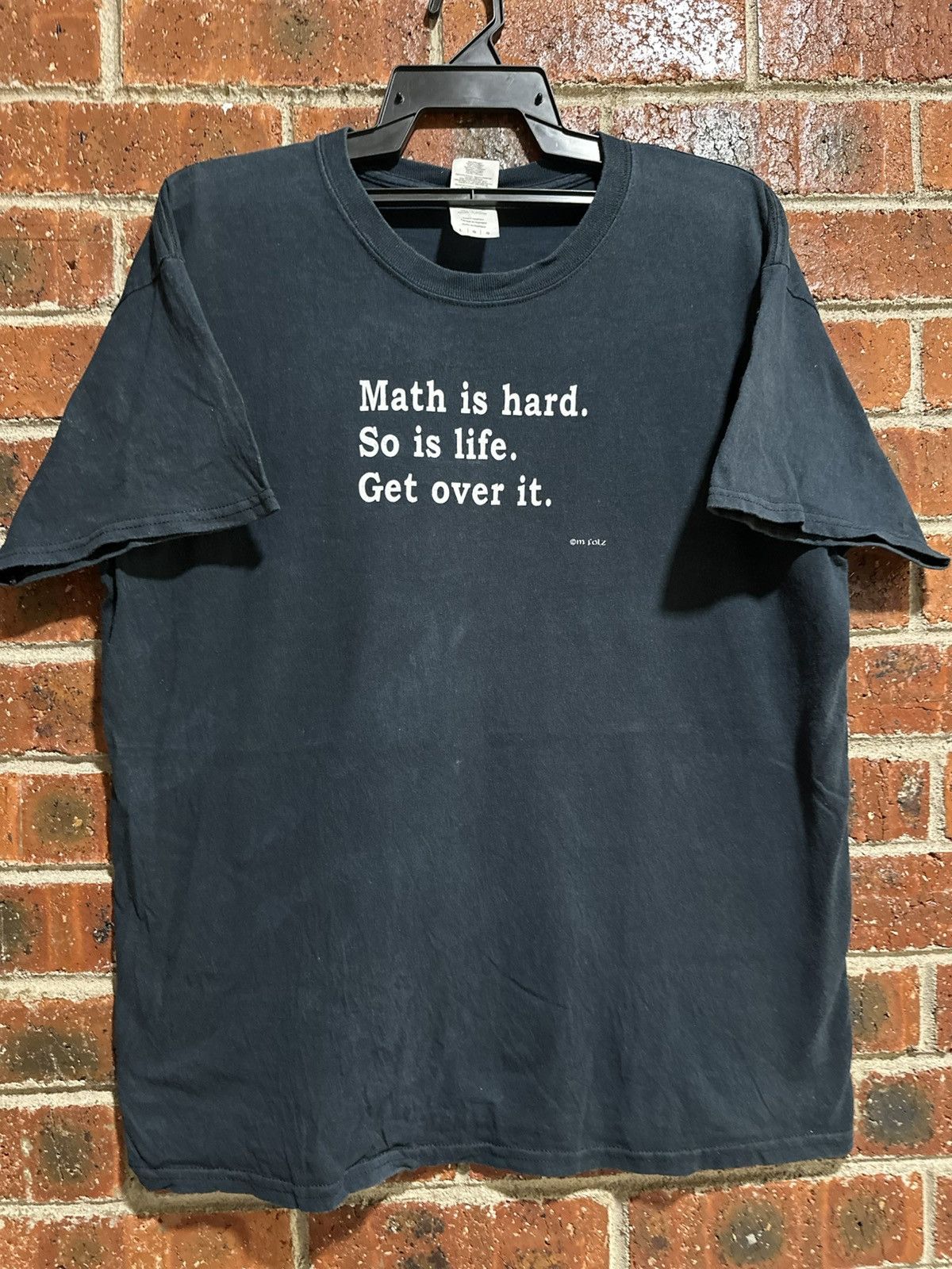 Gildan Vintage Math Is Hard. So Is Life. Get Over It Faded Tee Size US L / EU 52-54 / 3 - 1 Thumbnail