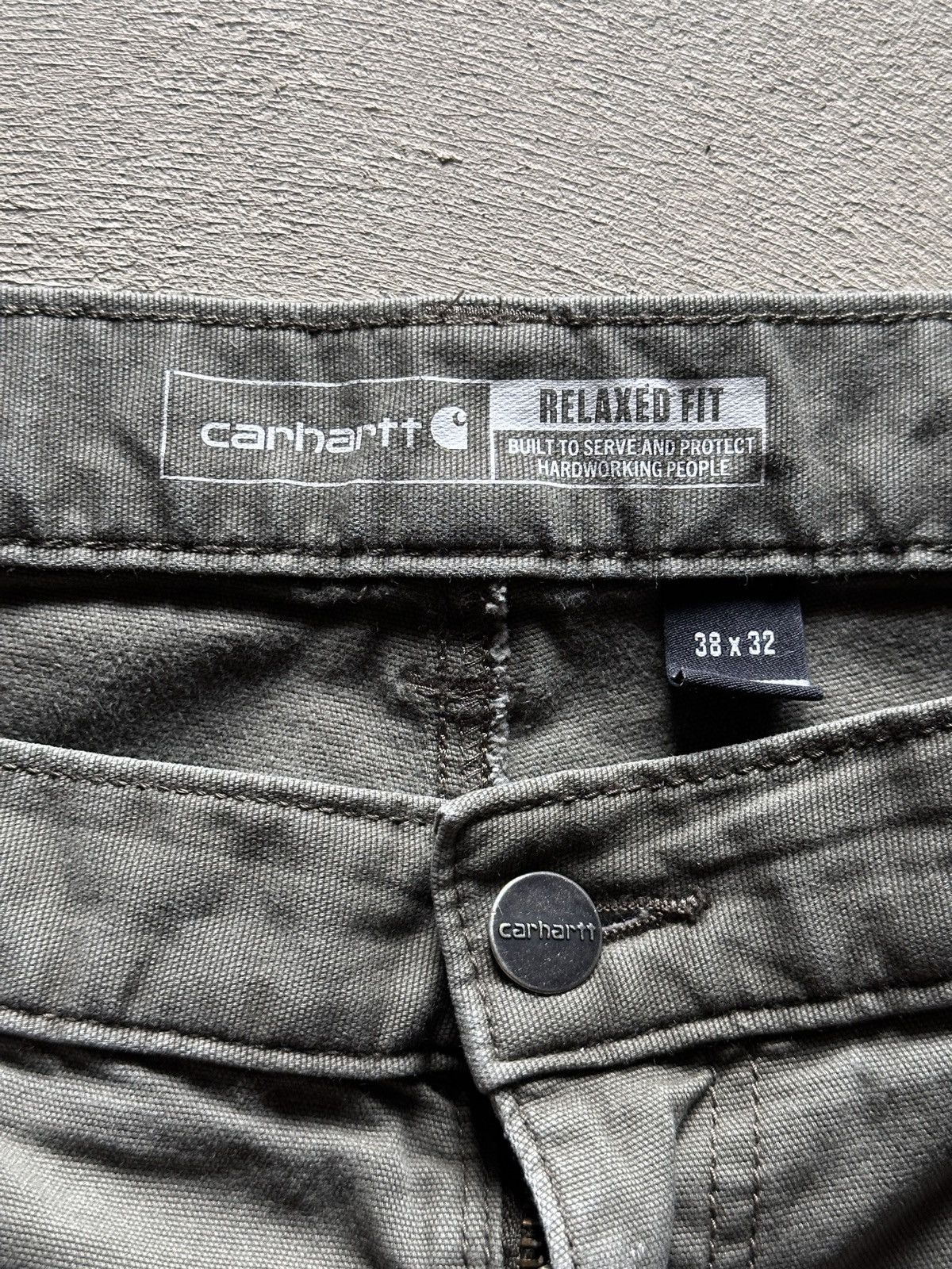 Carhartt × Vintage carhartt double knee workwear grey green carpenter pants Size US 38 / EU 54 - 4 Thumbnail