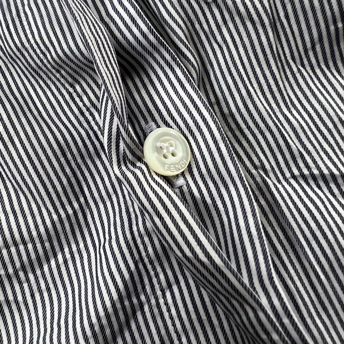 Fendi Fendi Neckless Stripe Button Up Longsleeve Shirt Size S / US 4 / IT 40 - 4 Thumbnail