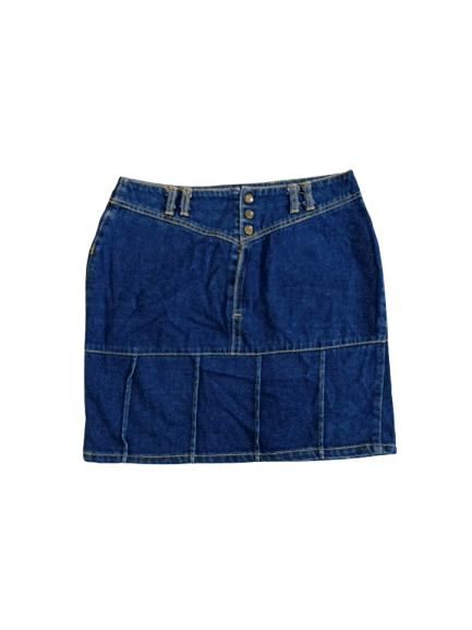 Japanese Brand Vintage Take Pleasure Denim Mini Skirts Japanese Brand Size 30" / US 8 / IT 44 - 1 Thumbnail