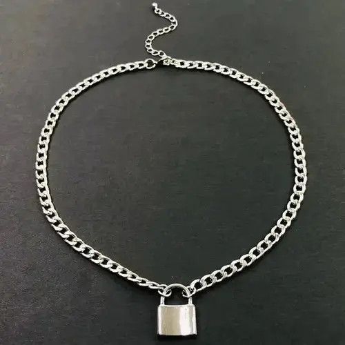 Other center padlock curb Cuban chain necklace Size ONE SIZE - 2 Thumbnail