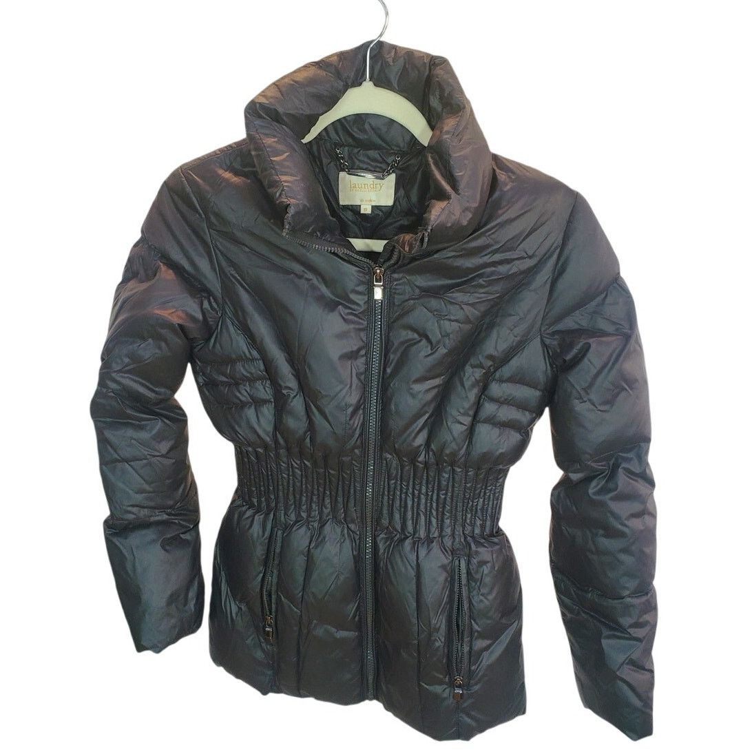 Laundry by Shelli Segal Laundry Black Puffer Zip Jacket XS Size XS / US 0-2 / IT 36-38 - 1 Thumbnail