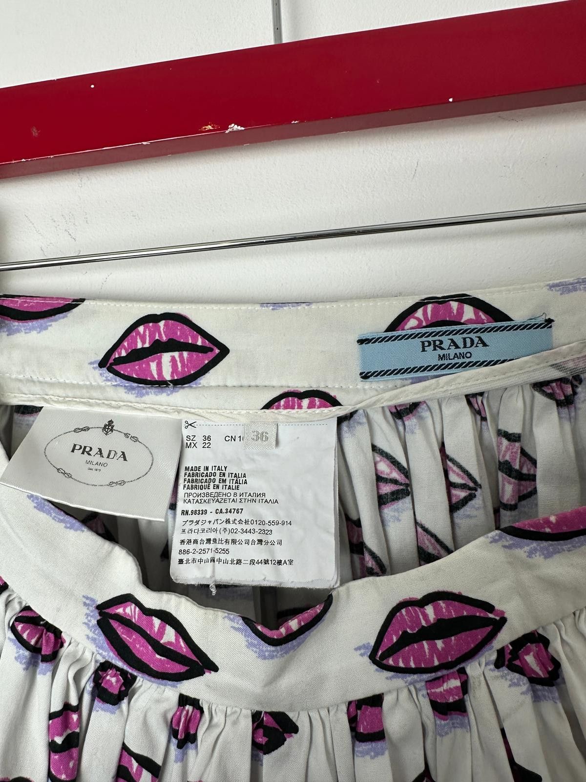 Prada S/S 2017 Lips Print Skirt