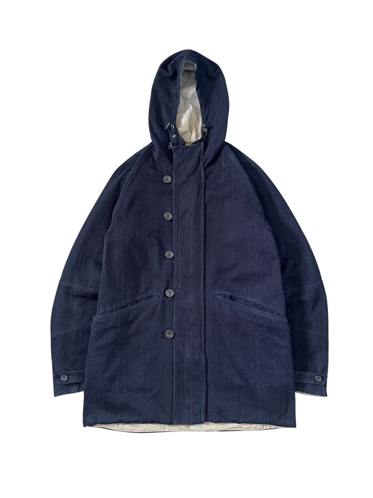 Japanese Brand KŪ 🇯🇵 Natural Dyed Indigo Sashiko Parka Jacket Kapital Visvim Size US M / EU 48-50 / 2 - 1 Thumbnail