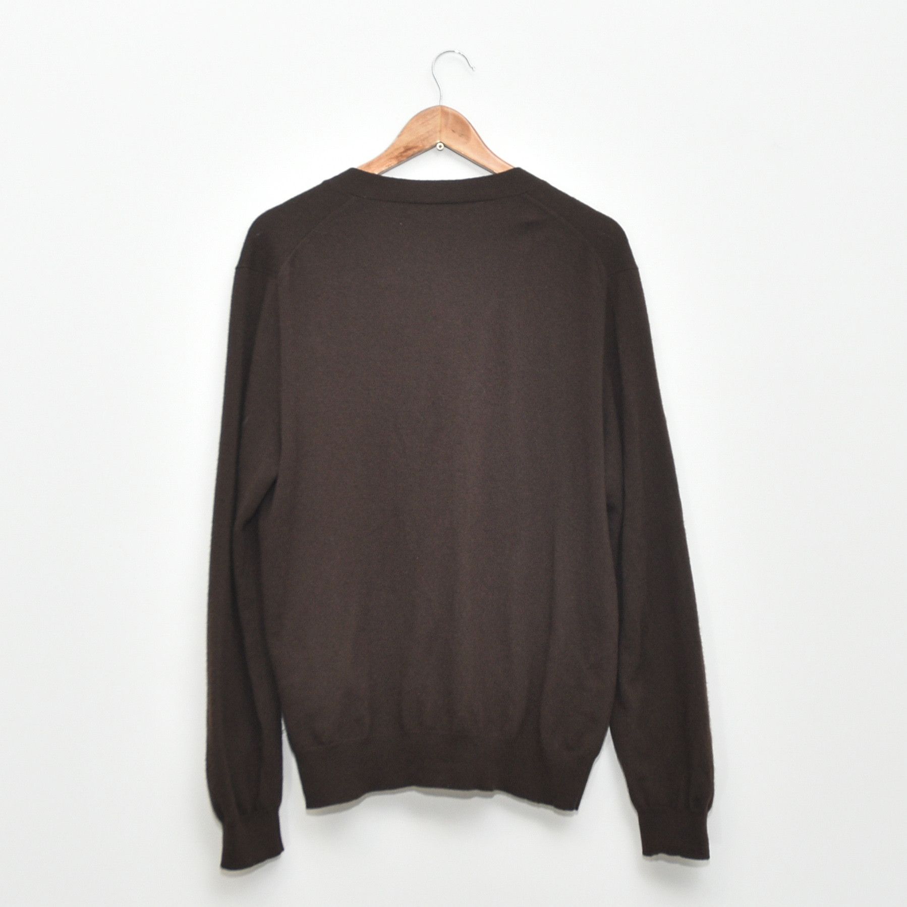 Polo Ralph Lauren Vintage POLO Ralph Lauren Merino Wool Brown Cardigan Old Size US L / EU 52-54 / 3 - 4 Thumbnail