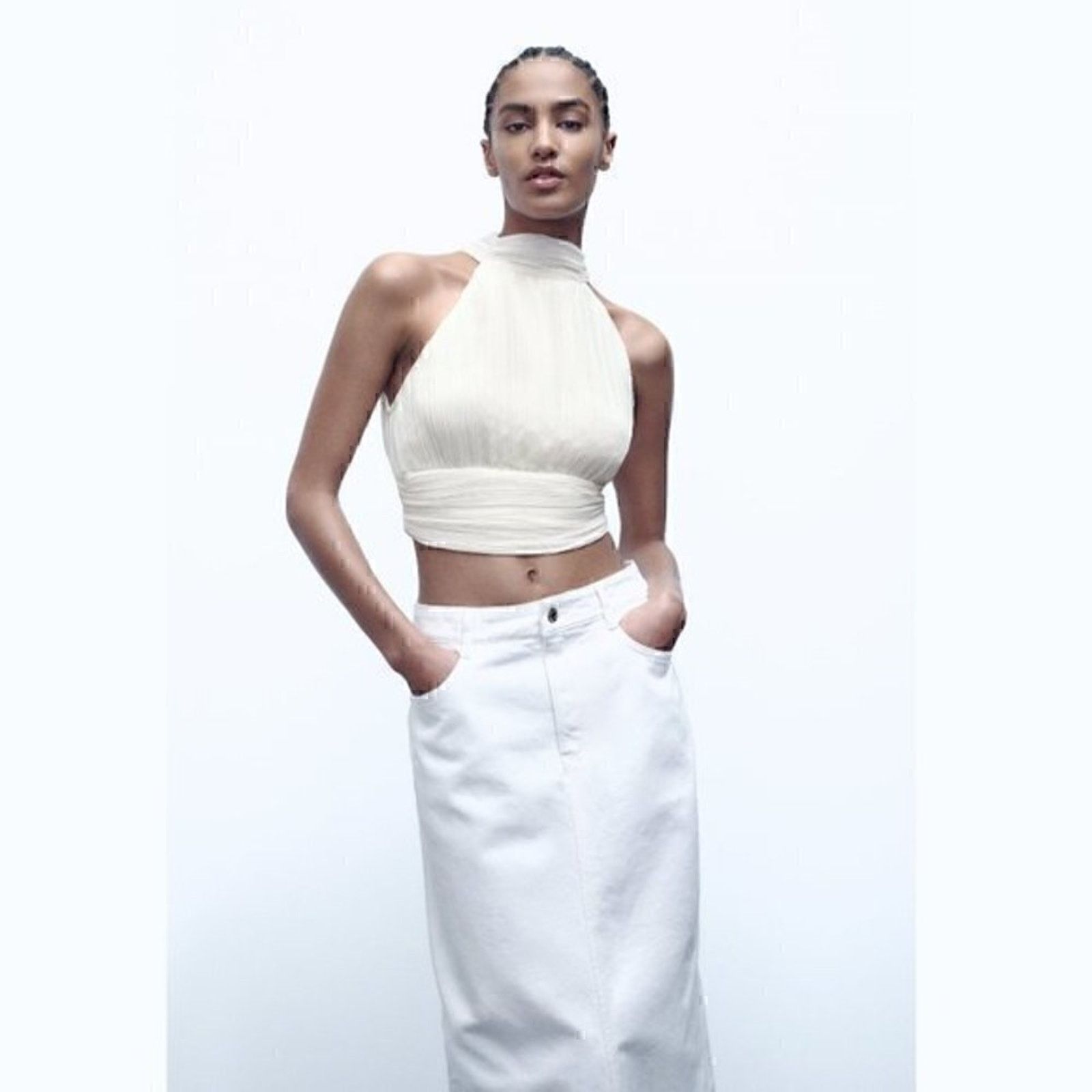 Zara ZARA Pleated Halter Top NWT M Size M / US 6-8 / IT 42-44 - 17 Thumbnail