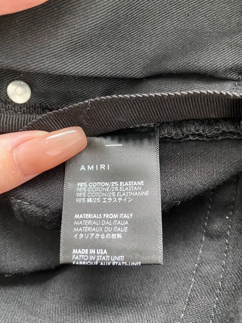 Amiri Amiri Black Watercolor Patchwork MX1 Jean Size US 30 / EU 46 - 4 Thumbnail