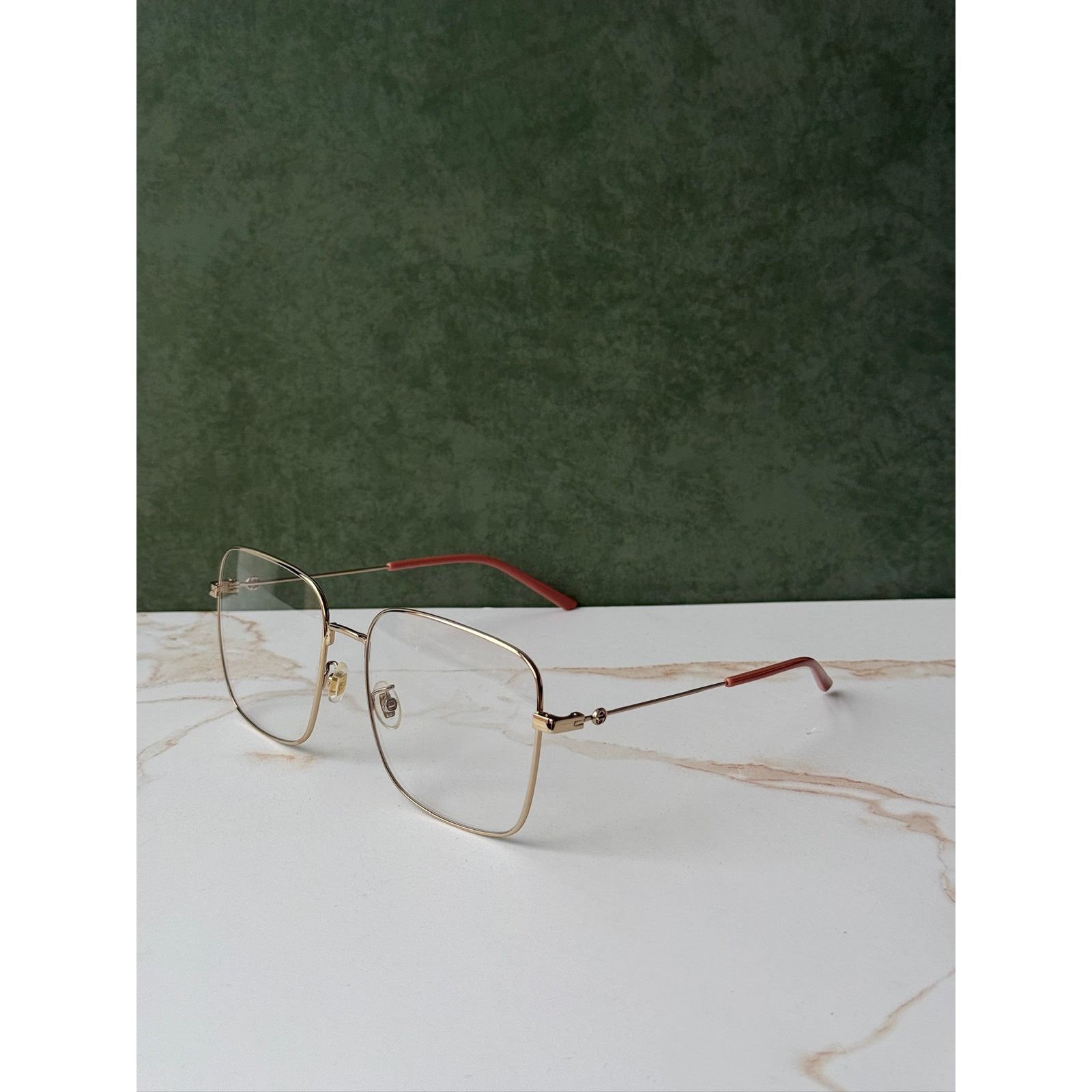 Gucci NEW Gucci GG0445O Gold Metal Oversized Square Frames Size ONE SIZE - 5 Thumbnail