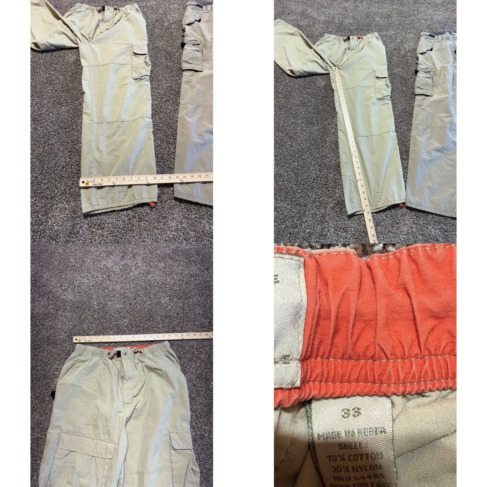 American Eagle Outfitters American Eagle Outfitters Mens Pants 33 Tan Hiking Cotton Nylon Blend 33X32 Lot OF 2 Size US 33 - 8 Thumbnail