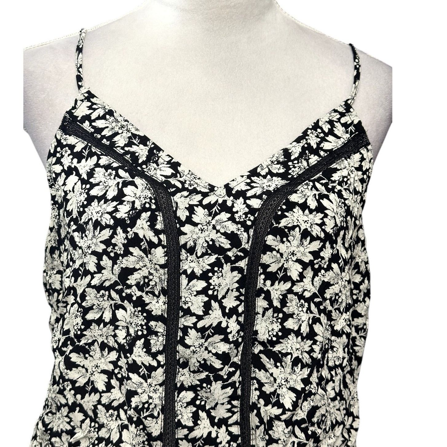 Treasure & Bond Treasure & Bond Camisole Tank Floral Lace Straps Black/White Size M / US 6-8 / IT 42-44 - 3 Thumbnail