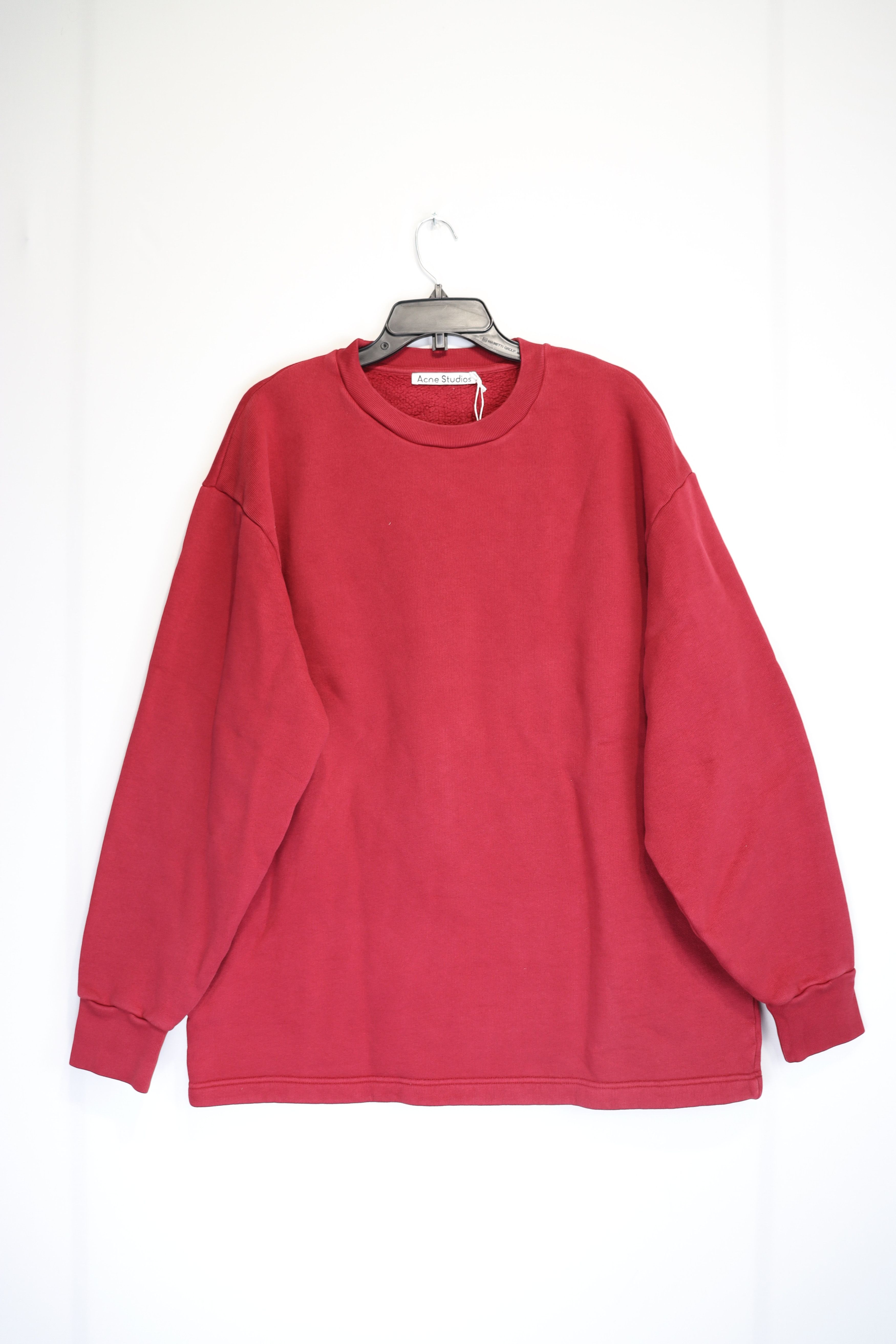 Acne Studios o1rshd1 Finn Back Logo Crewneck Sweater in Burgundy Size US M / EU 48-50 / 2 - 3 Thumbnail