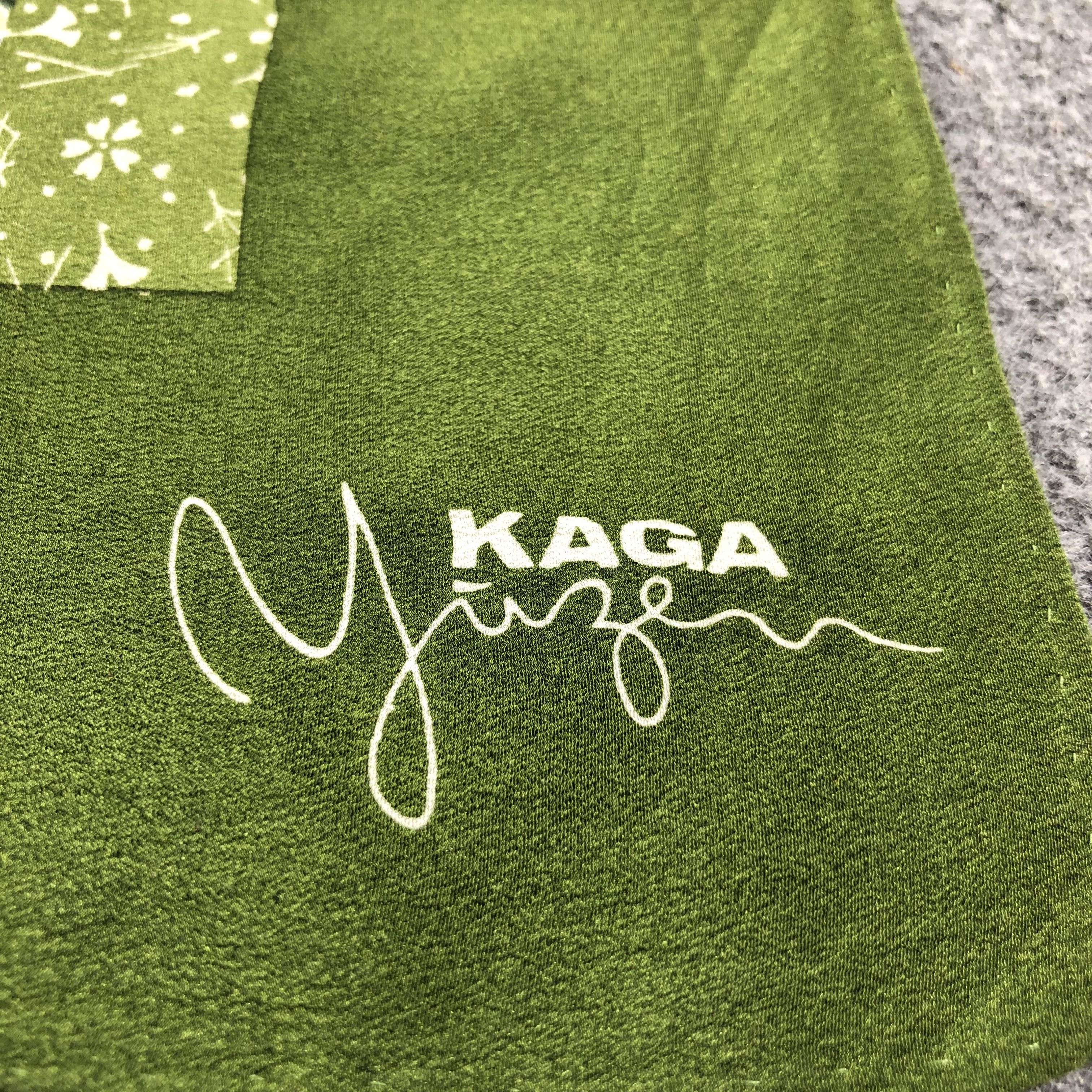Japanese Brand Vintage Kaga Yuzen Floral Hand Rolled Silk Scarf M658 Size ONE SIZE - 3 Thumbnail