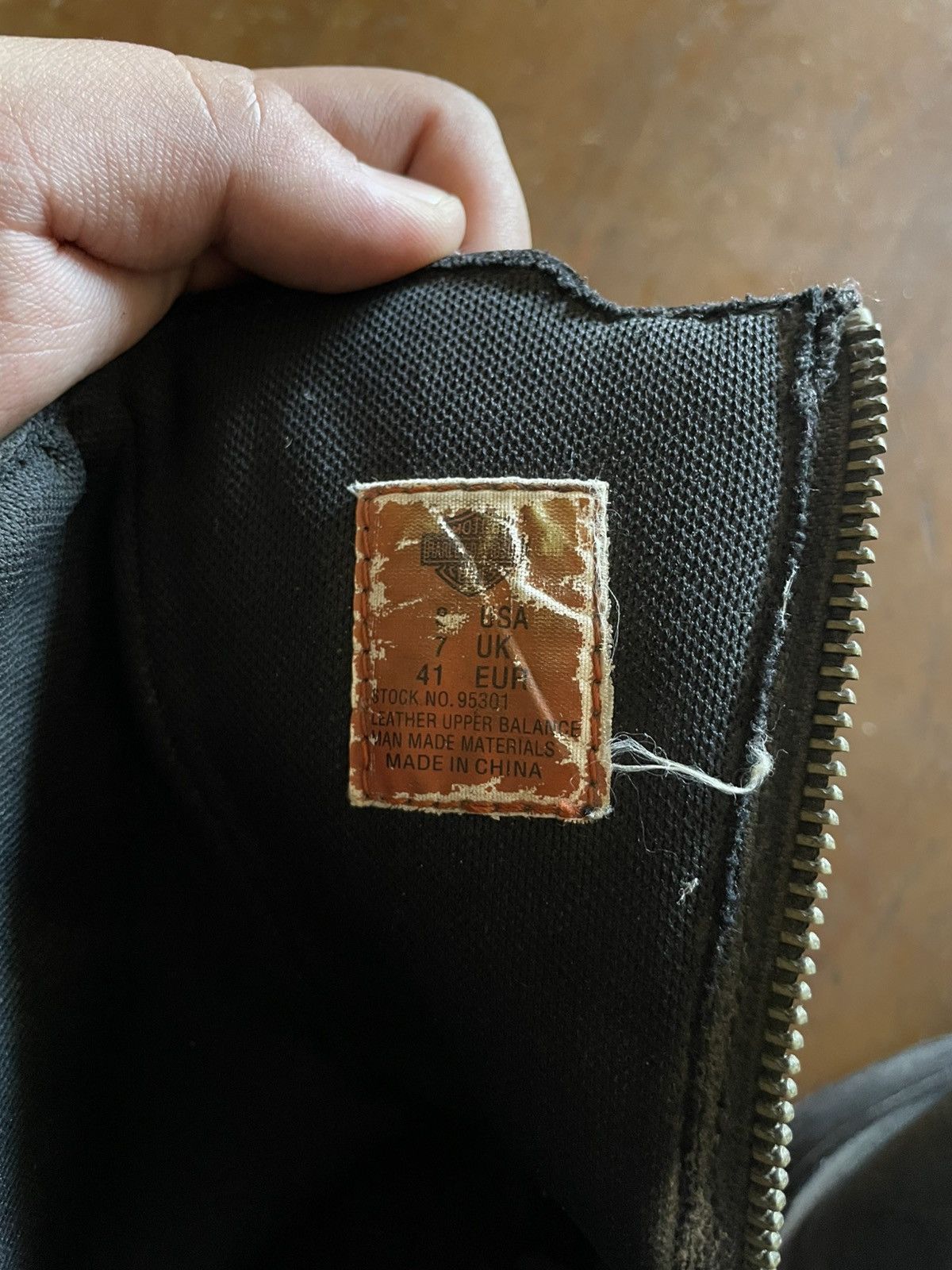 Harley Davidson × Leather × Vintage Harley Davidson Leather Upper Balance motor cycles Size US 8 / EU 41 - 8 Thumbnail